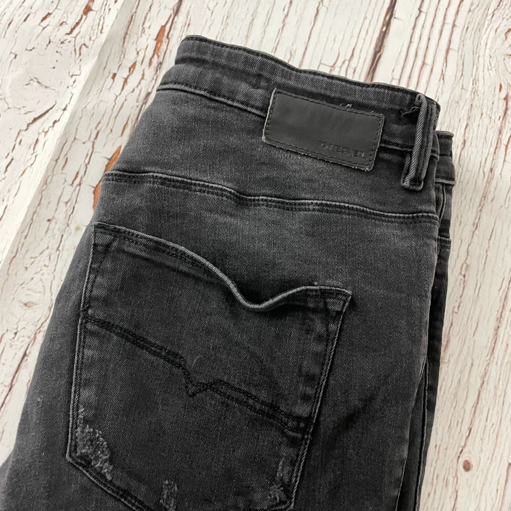 Diesel VINTAGE Diesel Skinzee High Denim Black Wash Distressed Skinny Jeans Women's 30 Size 30" / US 8 / IT 44 - 2 Thumbnail