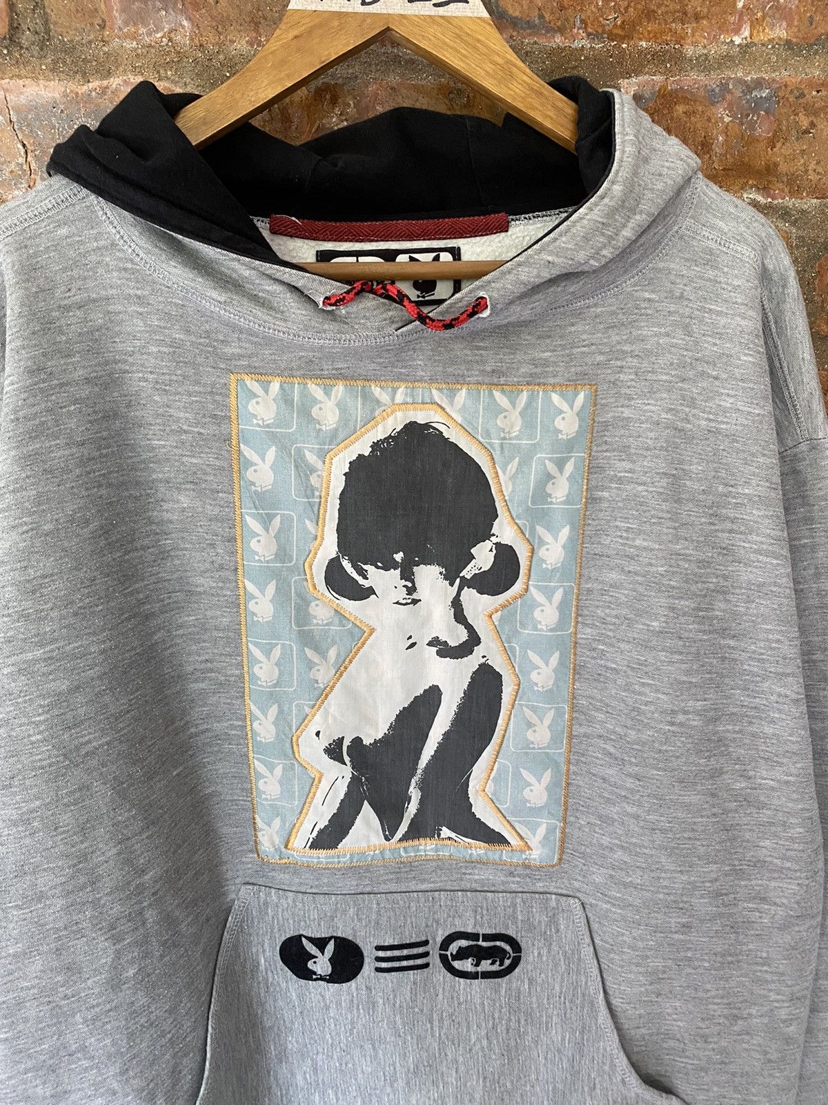 Ecko Unltd. 🔥2000s RARE ECHO x Playboy pin up gril men face hoodie Size US L / EU 52-54 / 3 - 5 Thumbnail