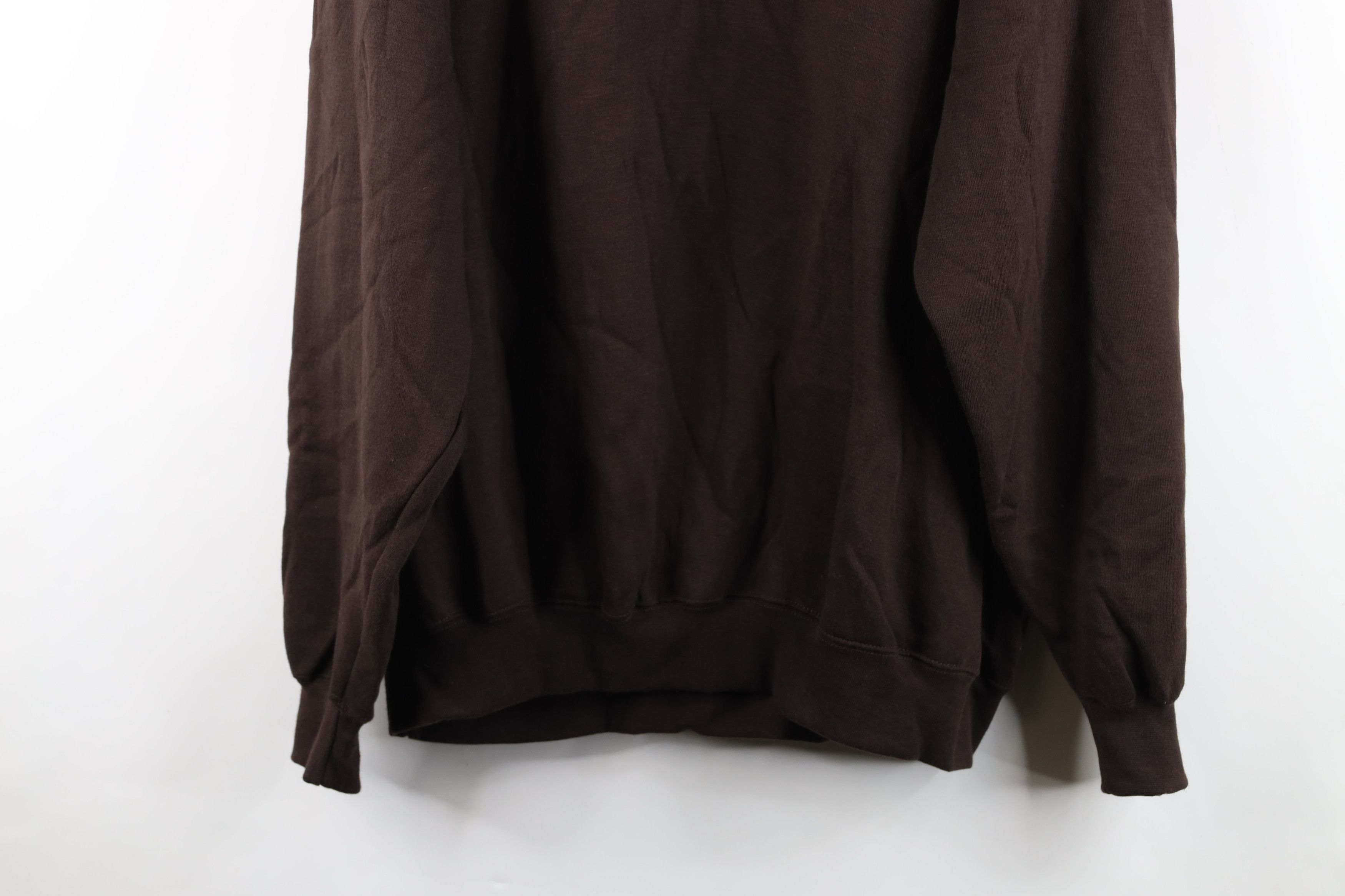 Vintage Deadstock Vintage 90s Y2K Streetwear Hoodie Sweatshirt Brown Size US XL / EU 56 / 4 - 13 Thumbnail