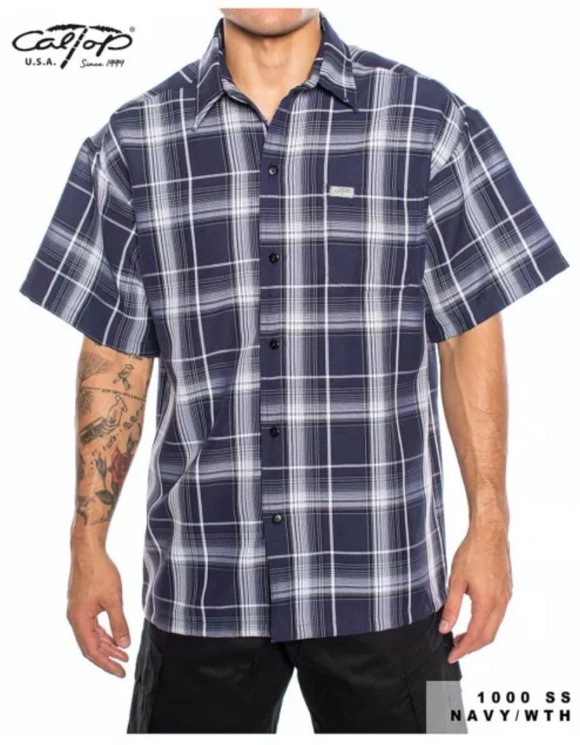 Designer × Other Caltop Short Sleeve Button Up Flannel Shirt Size US S / EU 44-46 / 1 - 2 Thumbnail