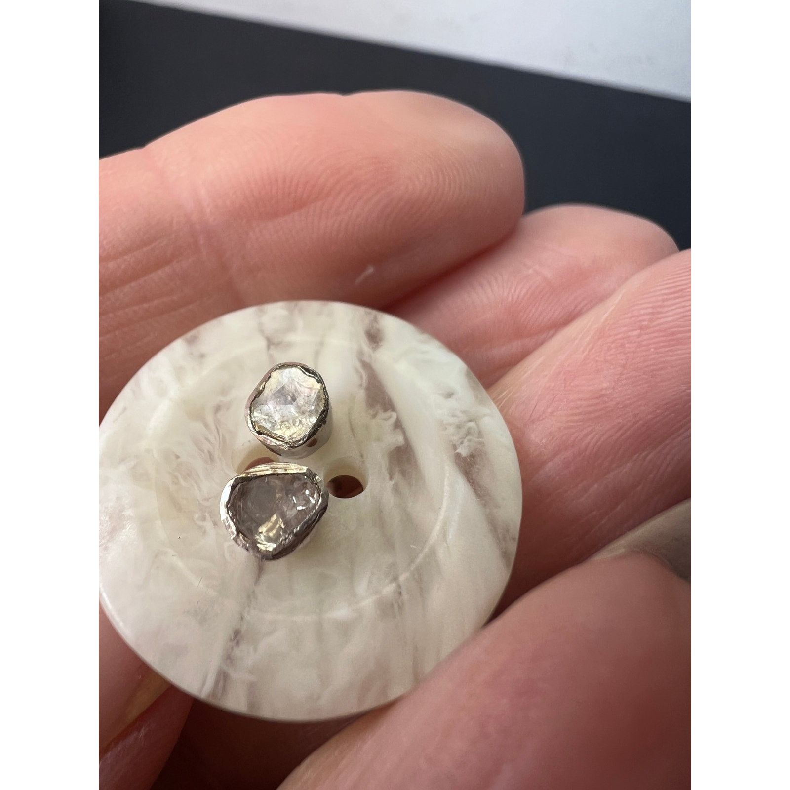 Other Natural polki diamond stud earrings in sterling silver Size ONE SIZE - 9 Thumbnail