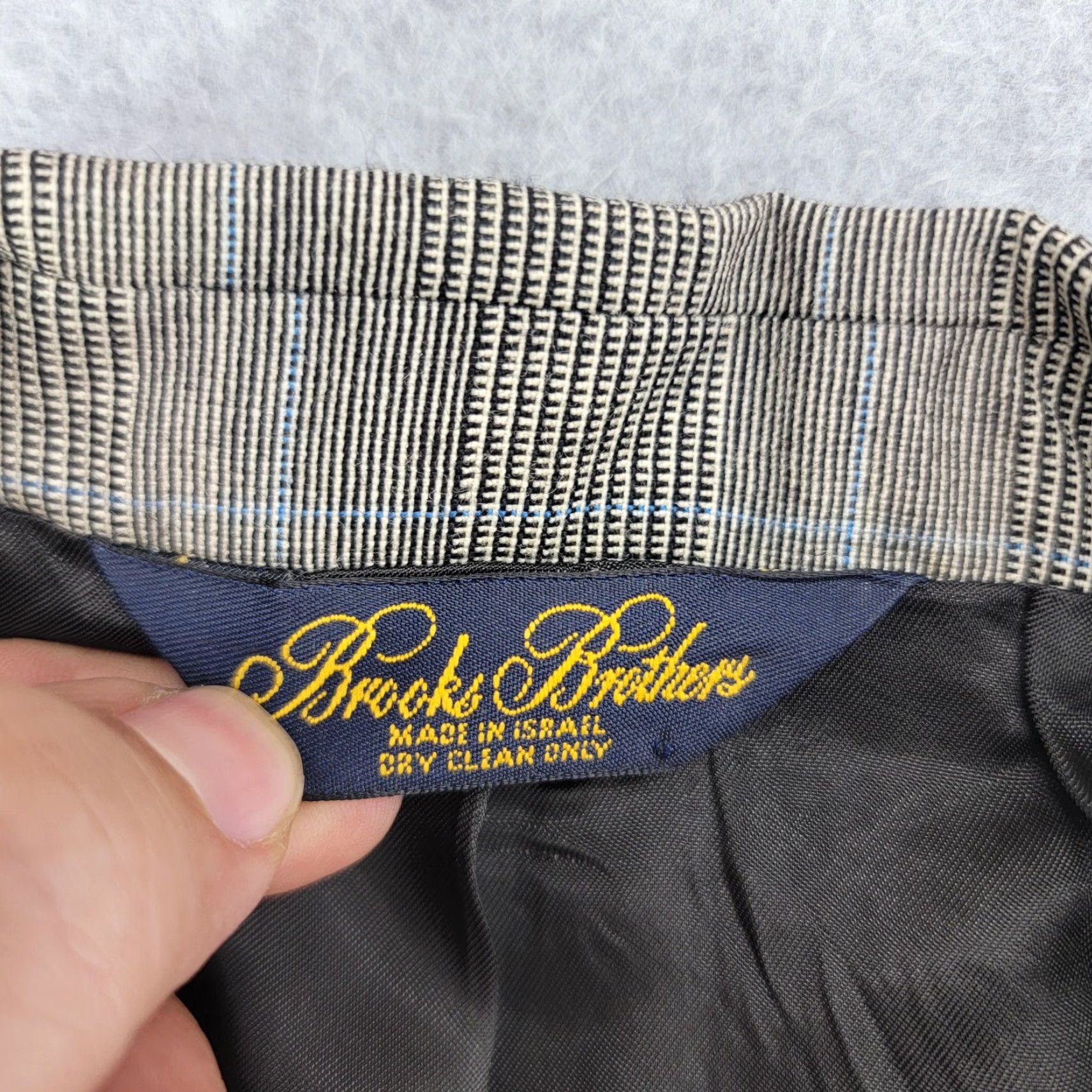 Brooks Brothers VINTAGE Brooks Brothers Sport Coat Mens 43R Brown Wool Glen Plaid Blazer Israel Size 46R - 4 Thumbnail