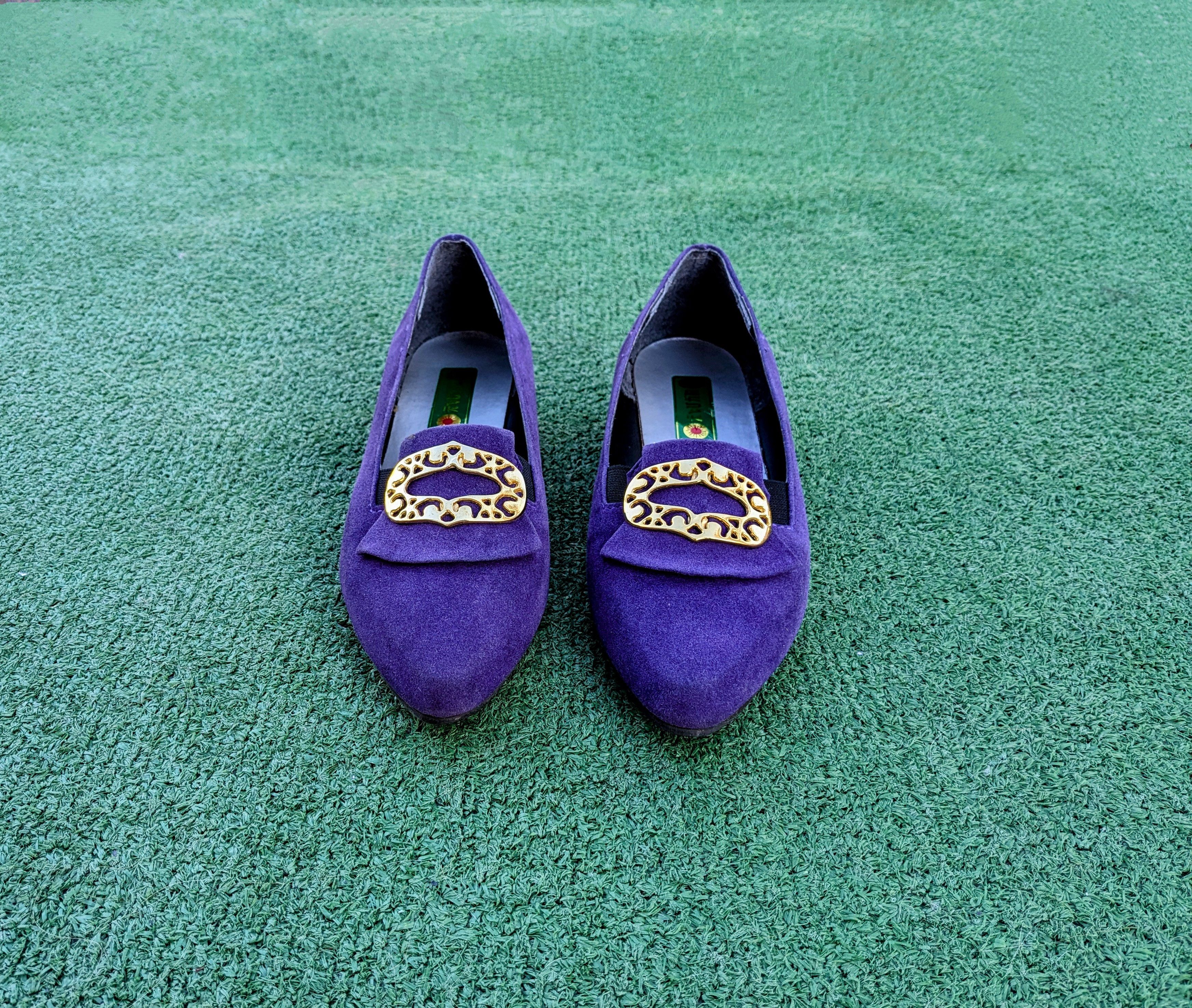 Vintage Genga Vintage Japanese 1970s Velvet Retro Slip-On Flat Shoes Size US 6.5 / IT 36.5 - 4 Thumbnail