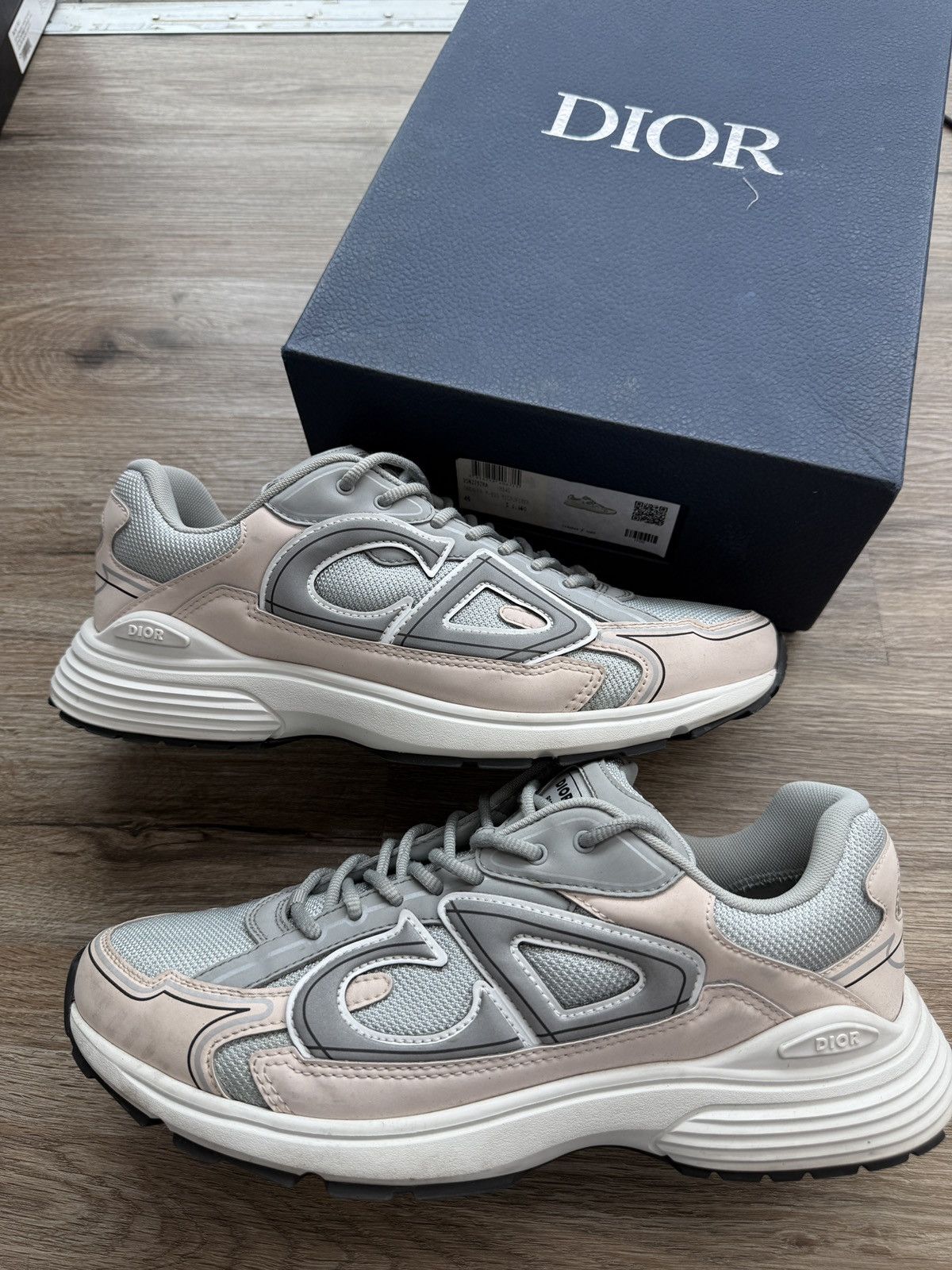 Dior Christian Dior B30 Pink/Grey Runners Size US 12 / EU 45 - 1 Thumbnail