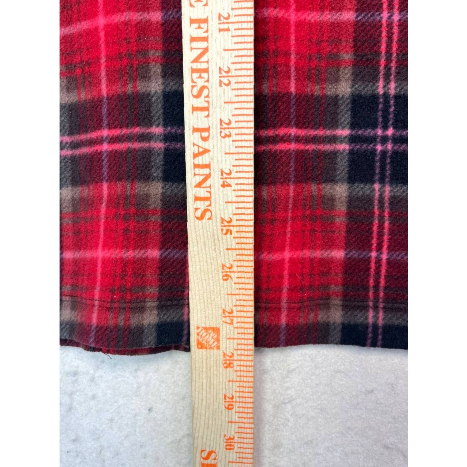 SKIMS SKIMS Flannel Fleece Plaid Button Sleep Lounge Shirt Pajama Top Size M Red Unisex Adults Long Sleeve Collared Pajama Top Size M / US 6-8 / IT 42-44 - 5 Thumbnail