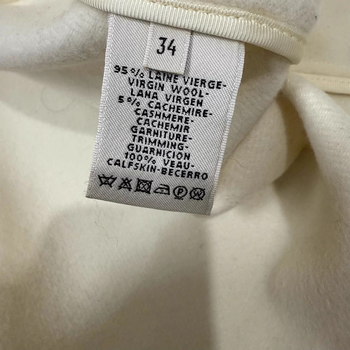 Hermes Hermes white colorblock leather wool overcoat 34 Unworn Size XS / US 0-2 / IT 36-38 - 4 Thumbnail