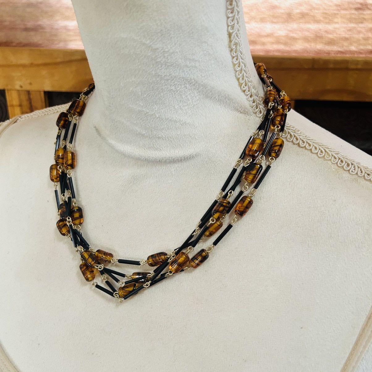 Vintage Vintage 70s-80s multi strand glass bead necklace Size ONE SIZE - 3 Thumbnail