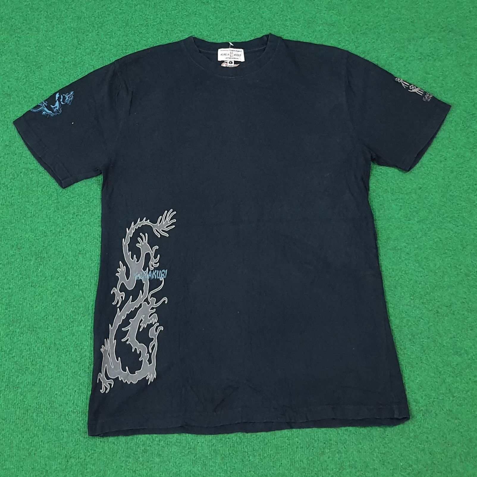 Karakuri Tamashii Vintage Karakuri Tamashii Embroidery Dragon Tshirt C276N38 Size US M / EU 48-50 / 2 - 4 Thumbnail