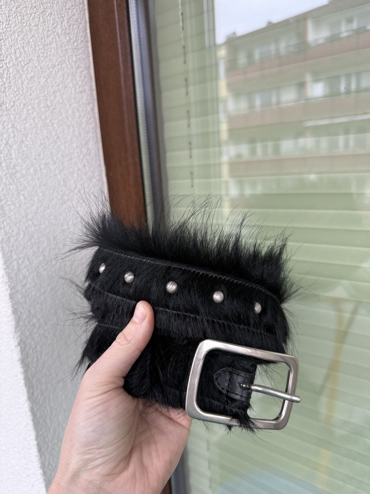 Dries Van Noten Dries Van Noten Fur Studded Accents Belt Size ONE SIZE - 1 Thumbnail