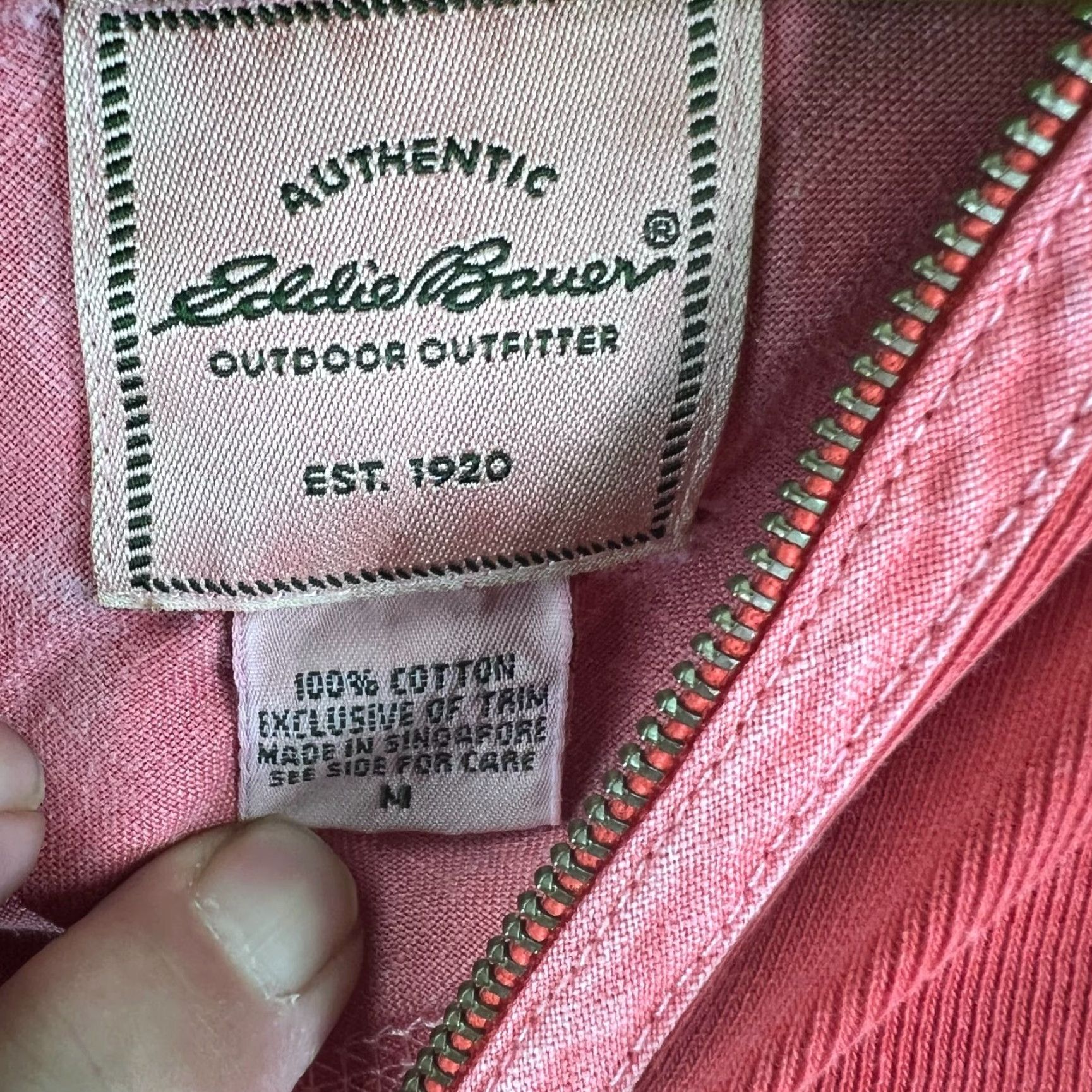 Eddie Bauer VINTAGE Eddie Bauer Zip Hoodie Knit Jacket Adult M Orange Casual Travel Pockets Mens Size US M / EU 48-50 / 2 - 4 Thumbnail