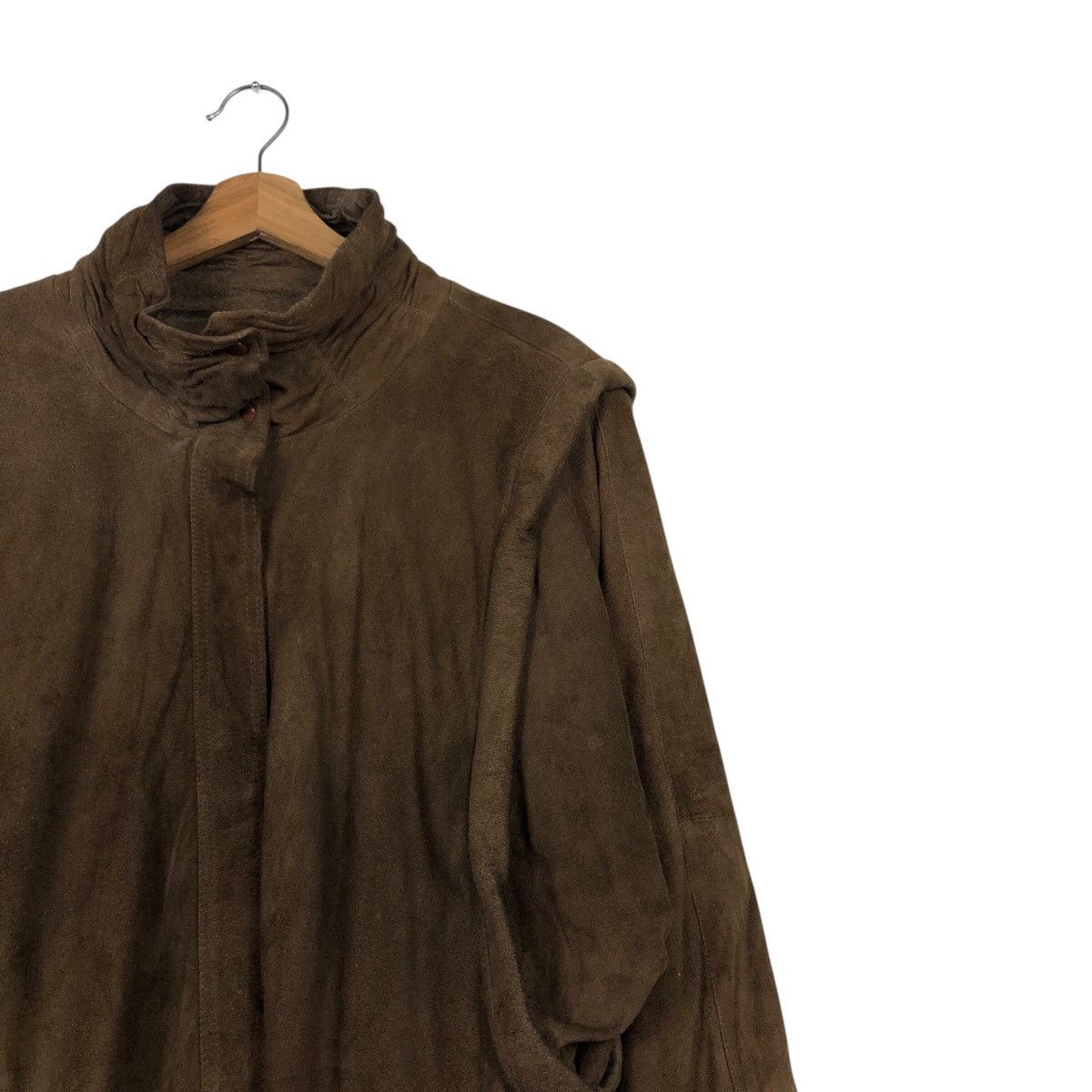 Genuine Leather 📌Vintage Fly Bomber Jacket Leather Danna Issey Miyake Size US M / EU 48-50 / 2 - 7 Thumbnail