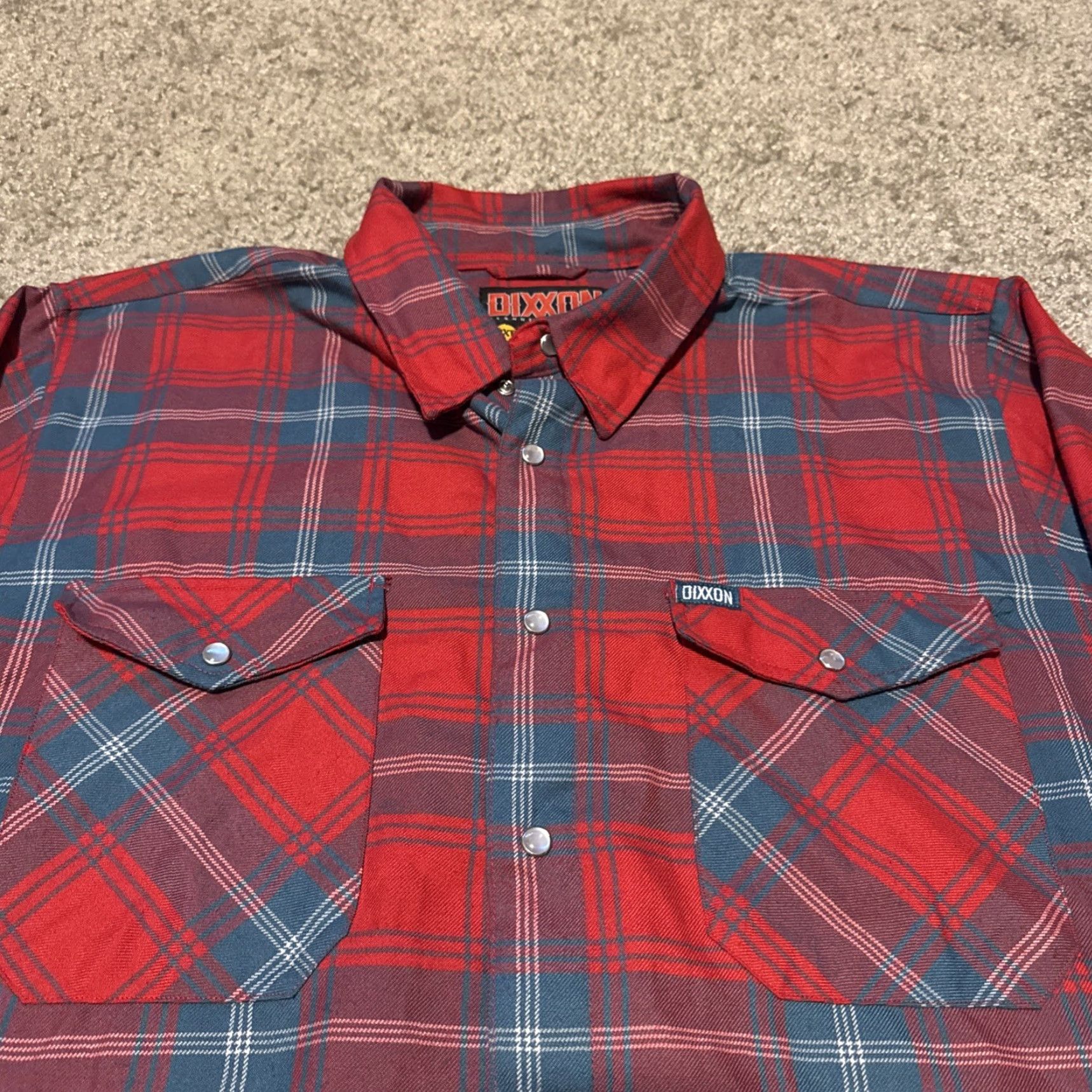 Vintage Dixxon Flannel Shirt Mens 2XLT Red Plaid Pearl Snap L/S Button-Up Embroidered Pockets Limited Edition Christmas Holiday Size US XXL / EU 58 / 5 - 5 Thumbnail