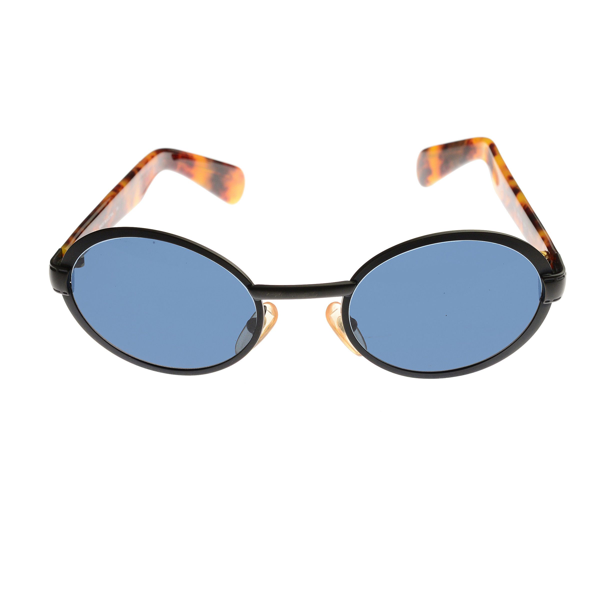 Max Mara Max Mara 90's Black & Havana Brown Oval Frame Sunglasses Size ONE SIZE - 4 Thumbnail
