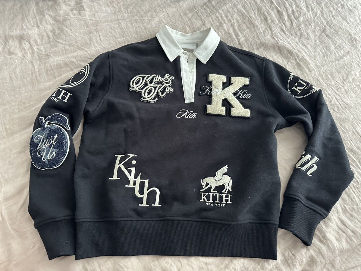 Image of Kith Women Emery Logo Rugby in Black (Size Small)