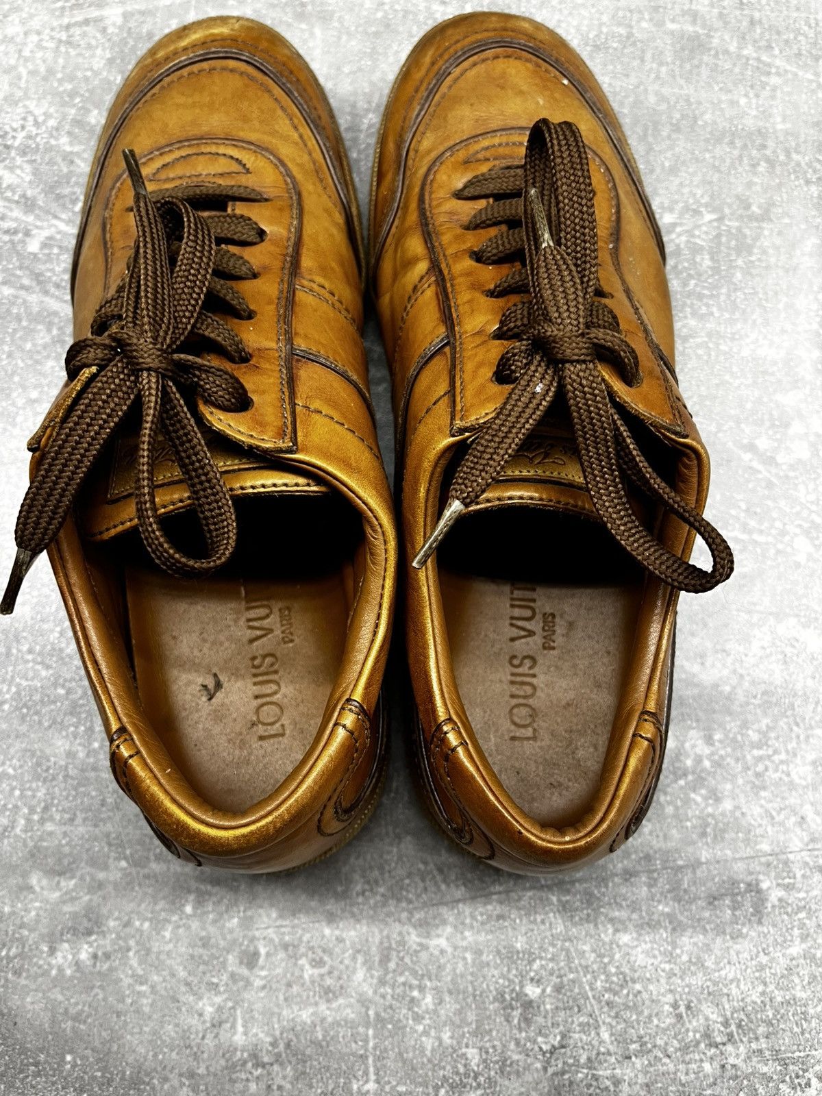 Louis Vuitton Louis Vuitton Sneaker Shoes Women's Low Cut Logo Light Brown Size US 6 / IT 36 - 3 Thumbnail