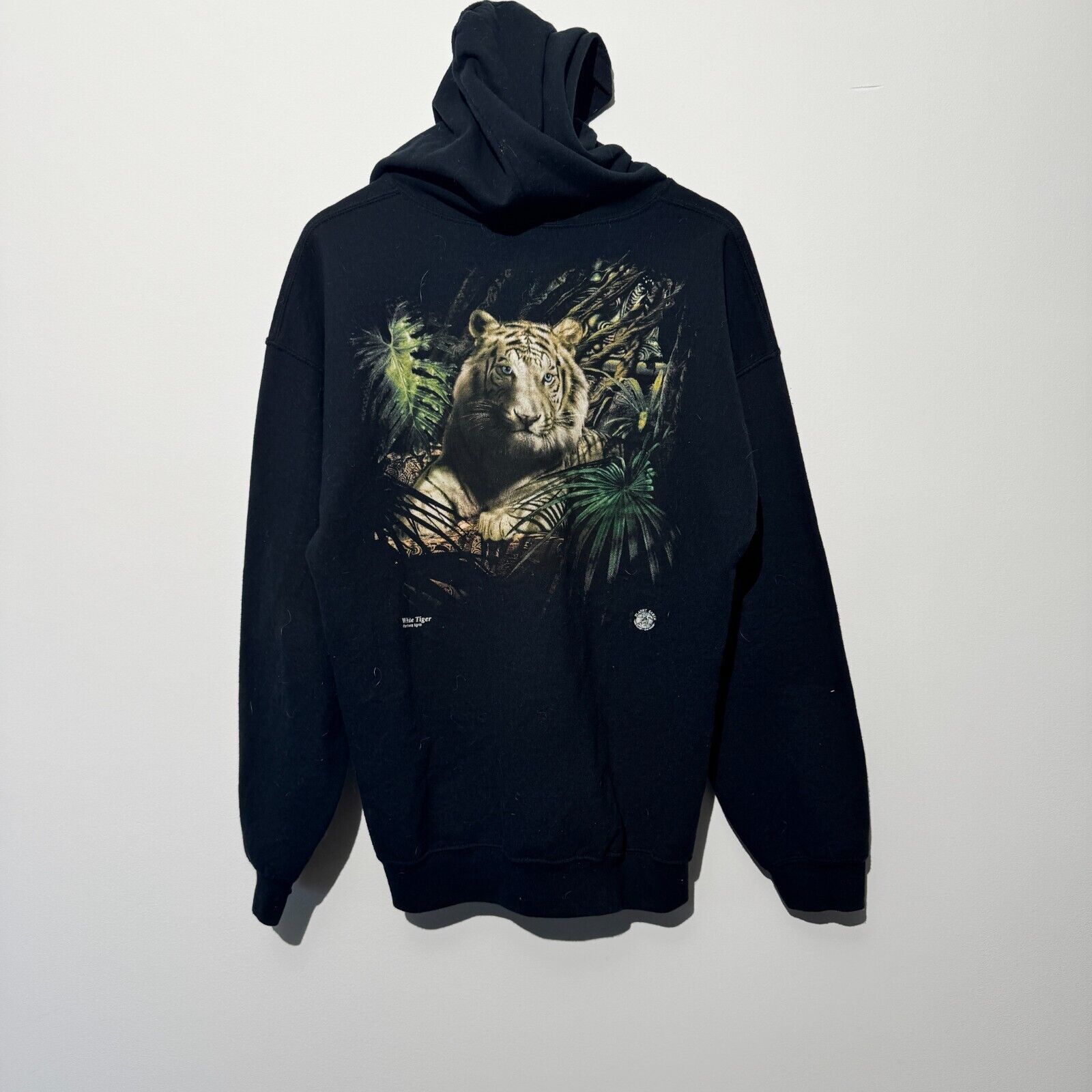 Vintage Vintage Unisex Black Cotton Zip Hoodie Size L Size US L / EU 52-54 / 3 - 1 Thumbnail