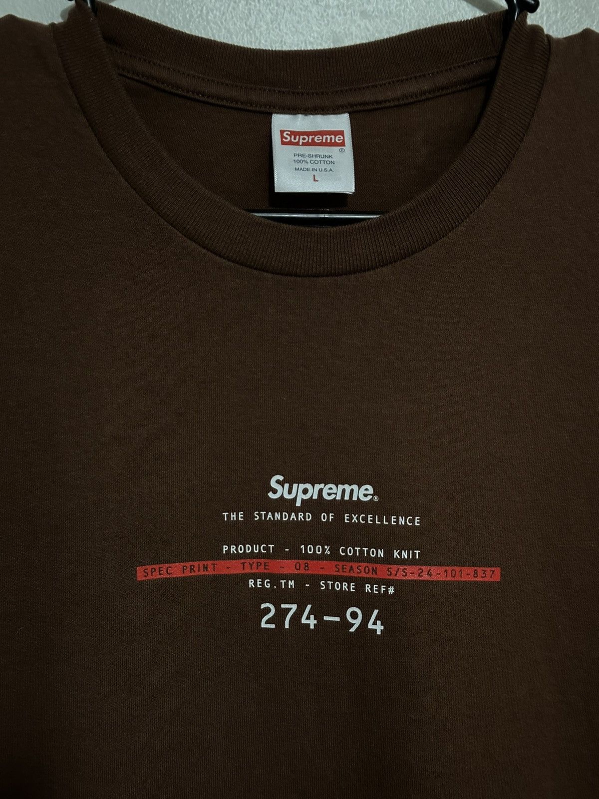 Supreme Supreme Standard Tee Size US L / EU 52-54 / 3 - 2 Thumbnail