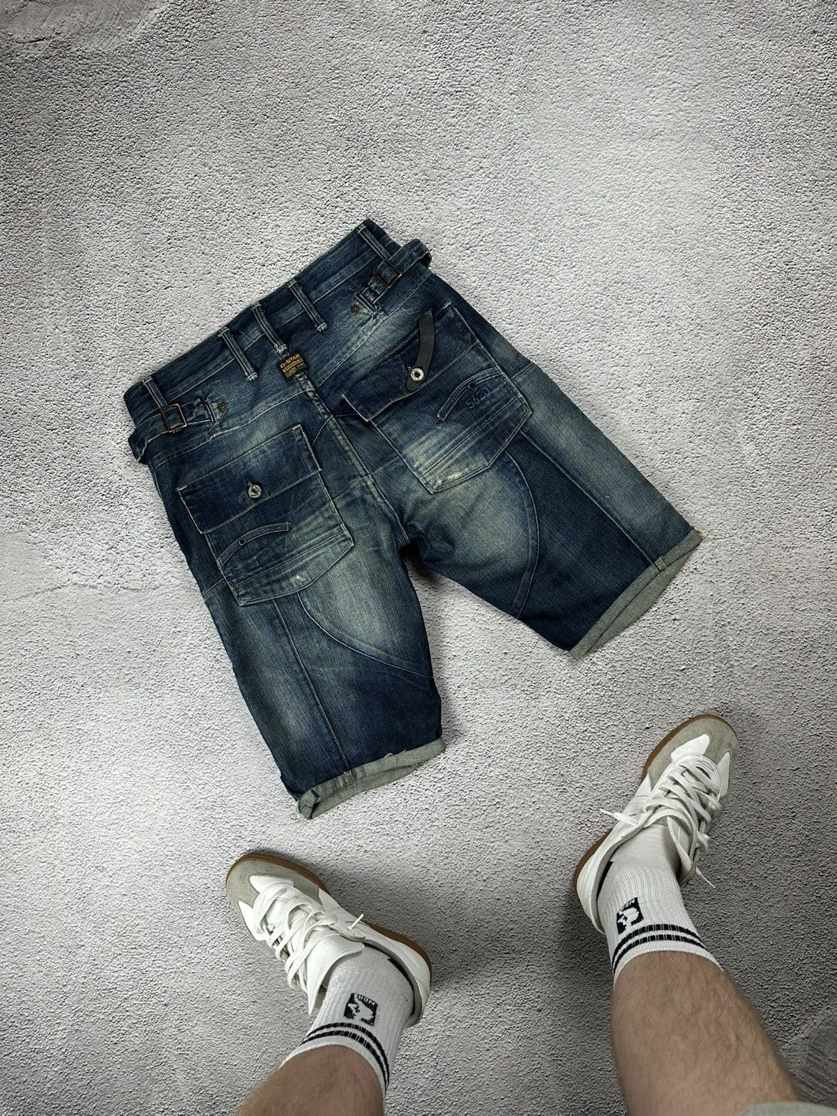 G-Star Vintage G-Star RAW Jean Short Faded Y2K Distressed Baggy Size US 30 / EU 46 - 4 Thumbnail