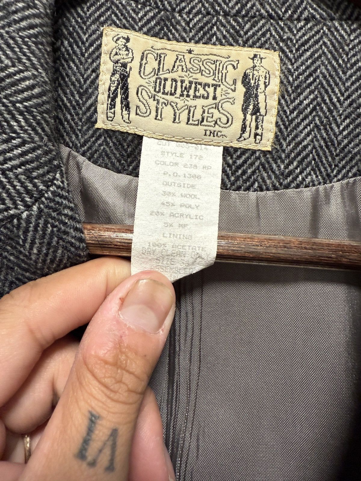 Hedi Slimane Vintage Herringbone Overcoat Size US S / EU 44-46 / 1 - 4 Thumbnail