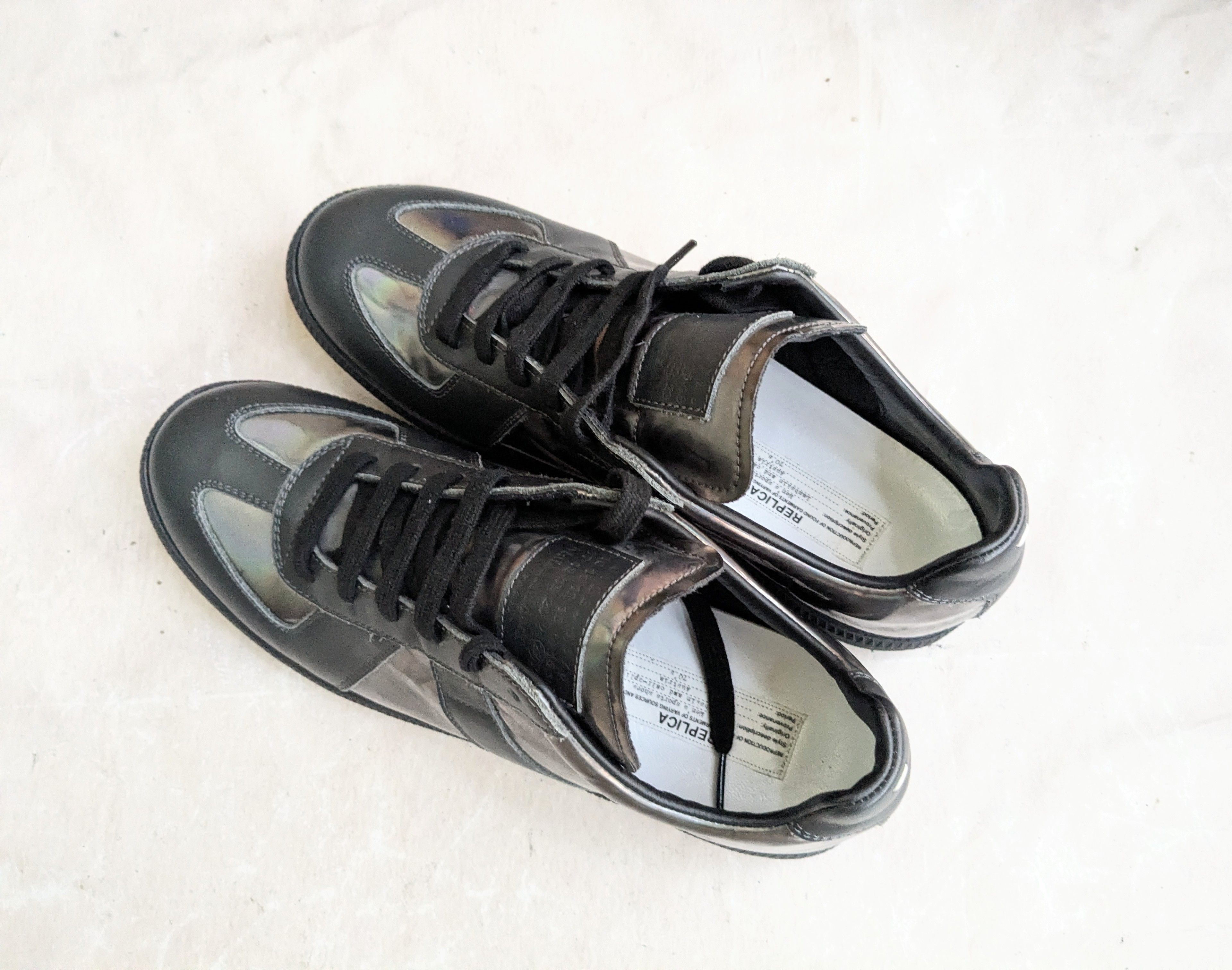 Maison Margiela Maison Margiela Replica GAT Black Silver Iridescent 11 44 Size US 11 / EU 44 - 15 Thumbnail