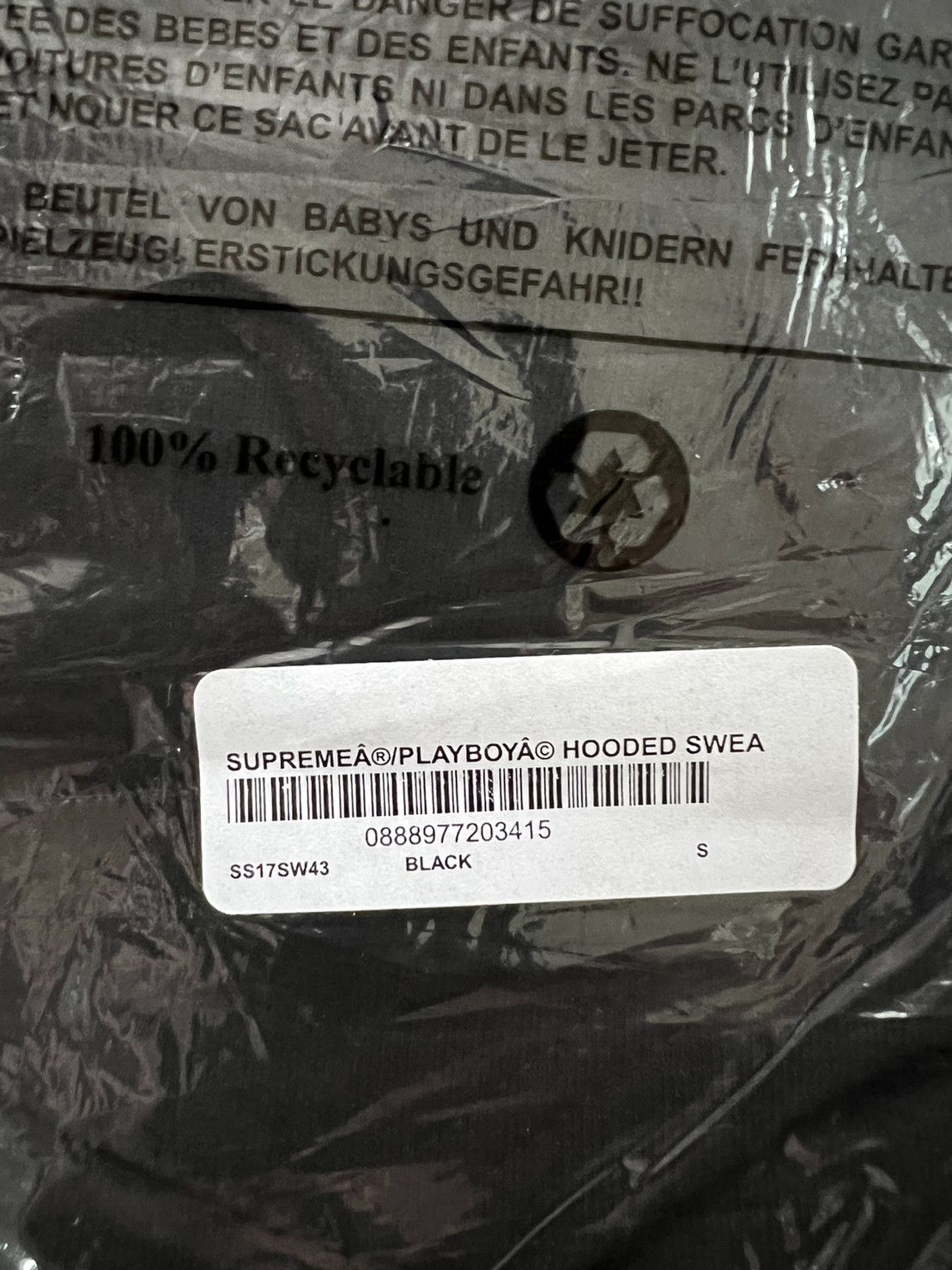 Playboy × Supreme Supreme Playboy Hooded Sweatshirt (SS17) Size US S / EU 44-46 / 1 - 4 Thumbnail