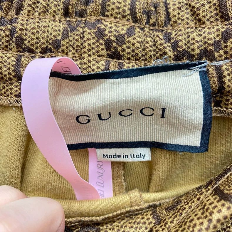 Gucci Gucci Size S Popular brown old flower full-print jogging t Size US 29 - 3 Thumbnail