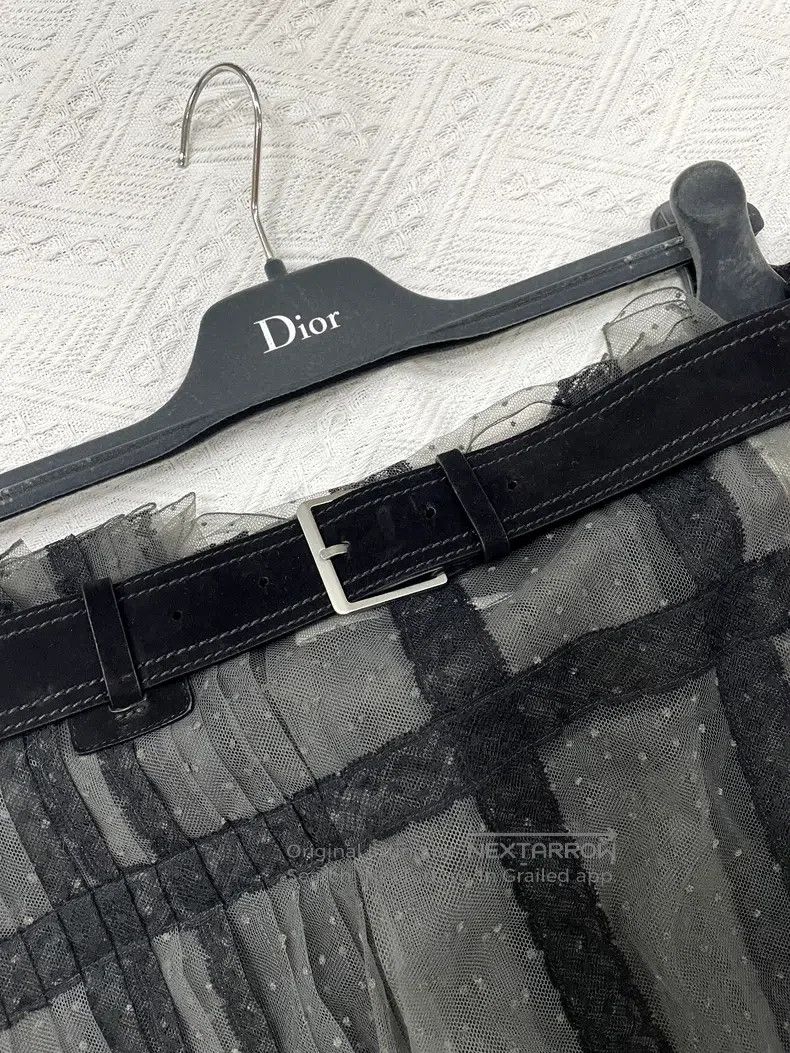 Dior Dior Polidot mesh stitching lace skirt short skirt Size 25" / US 0 / IT 36 - 2 Thumbnail