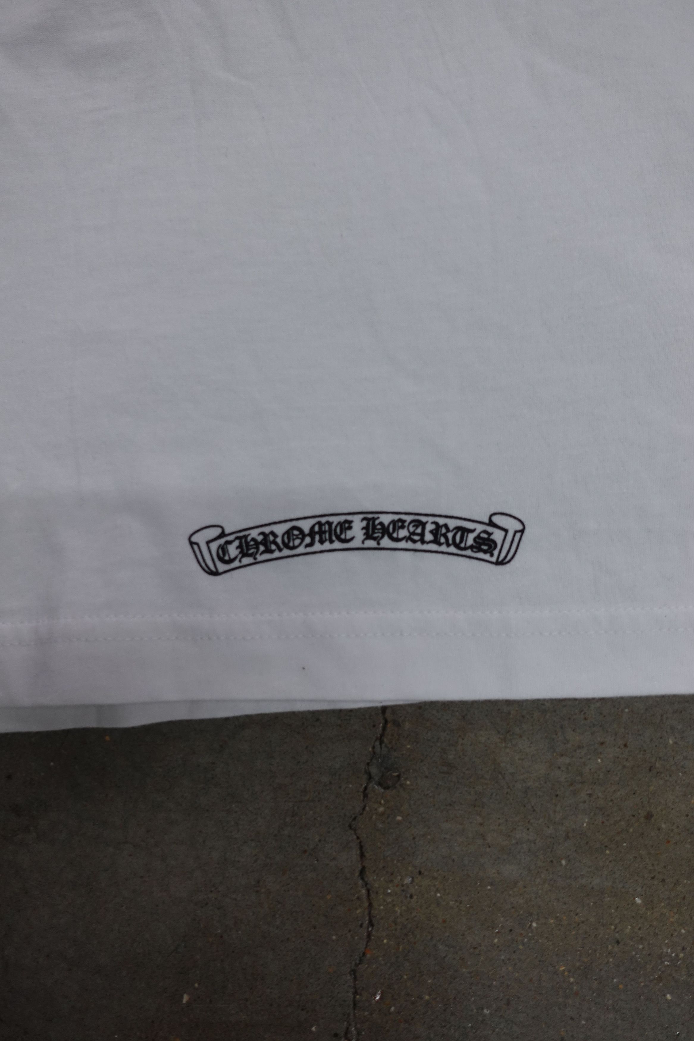 Chrome Hearts CHROME HEARTS POCKET CREW LONG SLEEVE T SHIRT WHITE BLACK Size US XL / EU 56 / 4 - 5 Thumbnail