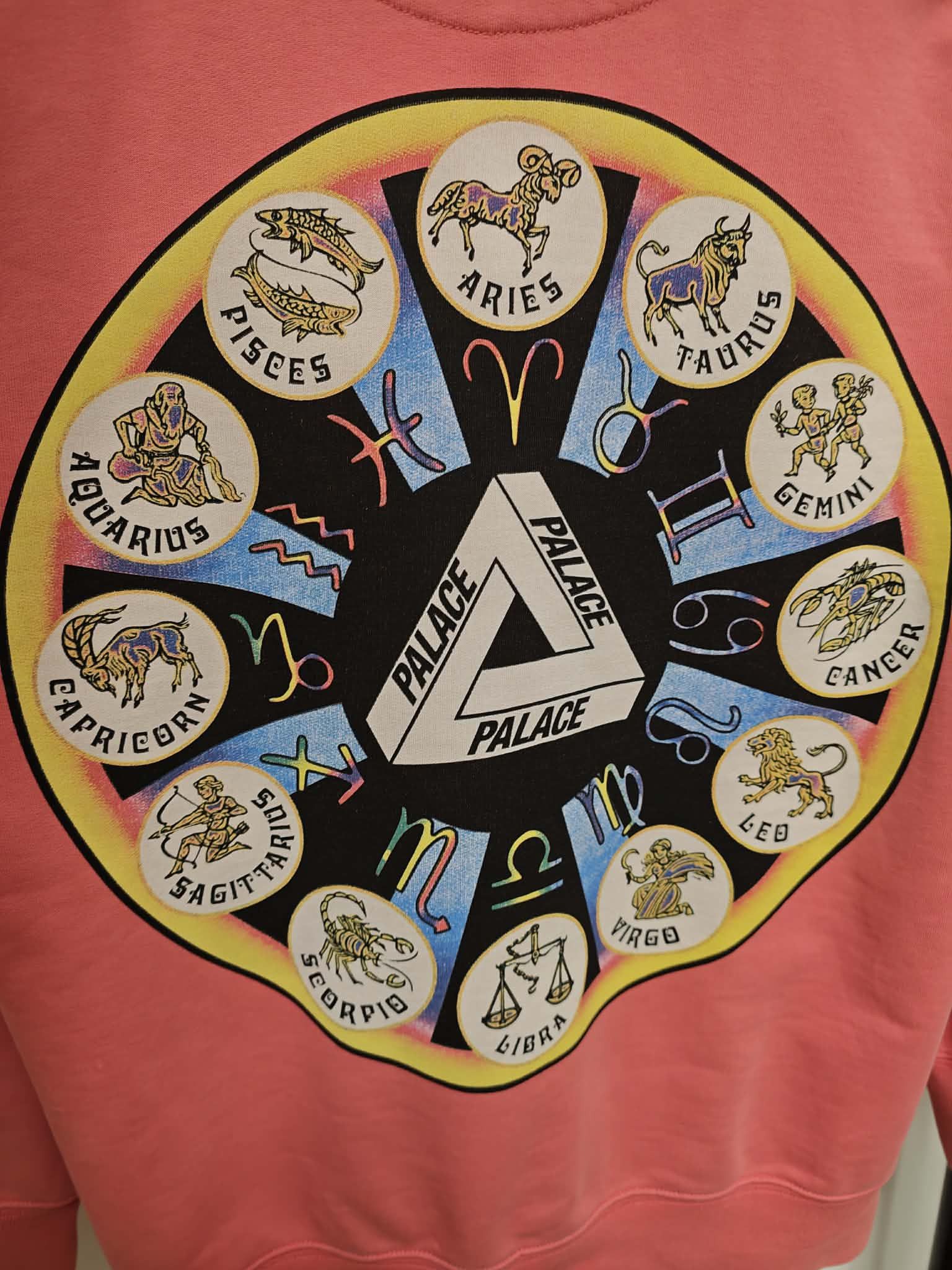 Palace Palace Zodiac Hoodie Pink Size M Size US M / EU 48-50 / 2 - 4 Thumbnail