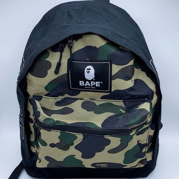 Bape Bape Black and Green Camouflage Backpack Size ONE SIZE - 2 Thumbnail