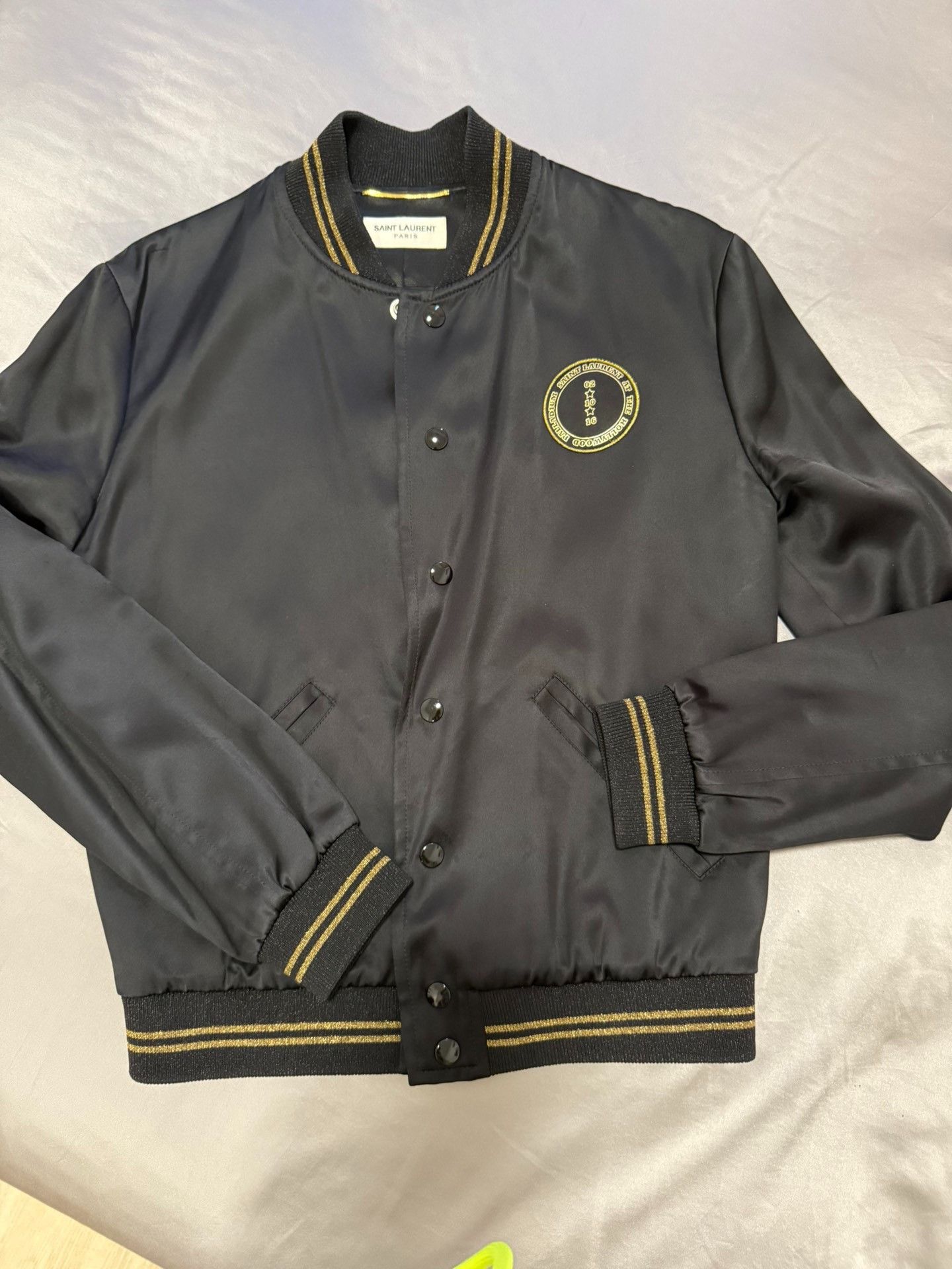 Saint Laurent Paris Saint Laurent Black Bomber Jacket Size XS / US 0-2 / IT 36-38 - 1 Thumbnail