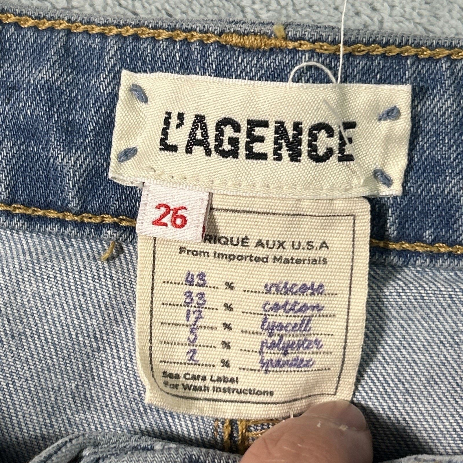 L'AGENCE L'agence Slim Straight Jeans Ws 26 27x25 Slim Skinny USA Size 27" / US 4 / IT 40 - 3 Thumbnail