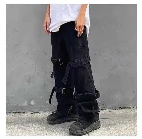 Japanese Brand × Jean High street ins strap work wear street jeans Size US 32 / EU 48 - 2 Thumbnail