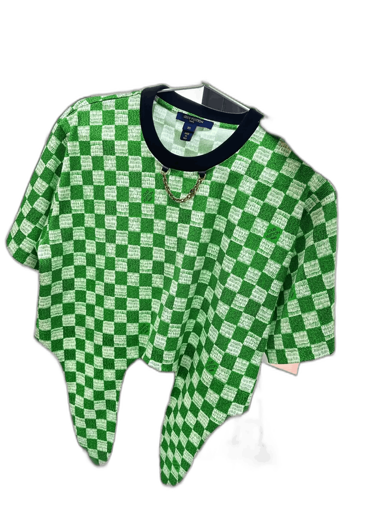 Louis Vuitton LV Green Checkered Short Sleeve T-Shirt Size XS / US 0-2 / IT 36-38 - 1 Thumbnail