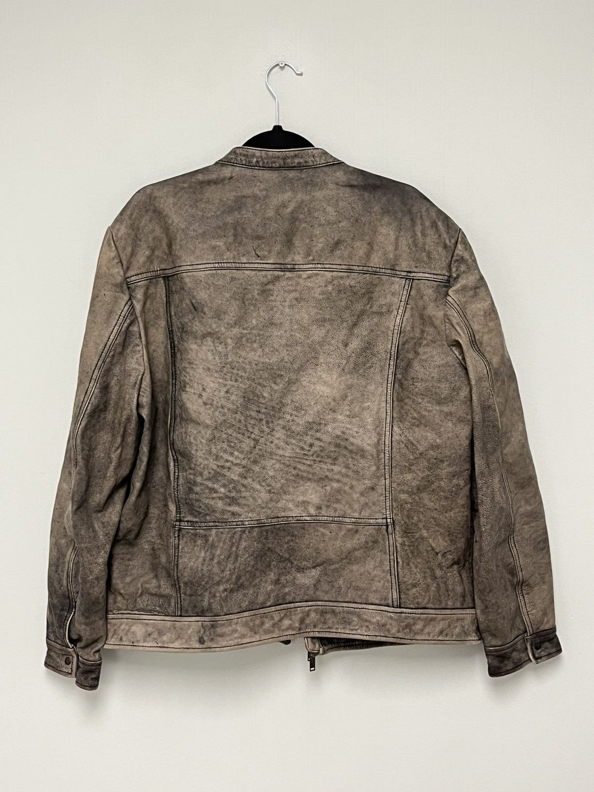 John Varvatos Dustin Distressed Leather Racer Jacket. XL Size US XL / EU 56 / 4 - 12 Thumbnail