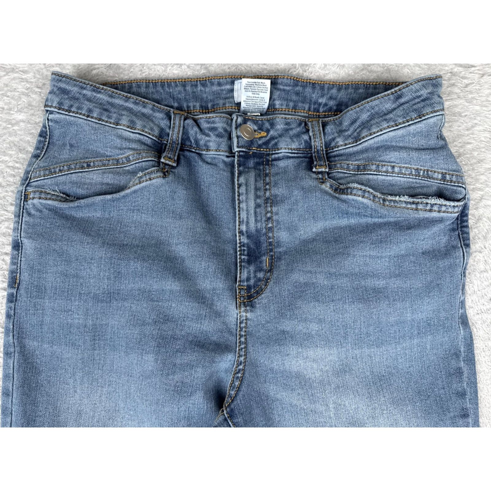 Vintage Time And Tru Jeans Womens 12 Blue Medium Wash Flare Regular Size 30x31 Denim Stretch 5-Pocket Pocket Jeans Womens Men’s? Size 34" / US 12 / IT 48 - 4 Thumbnail
