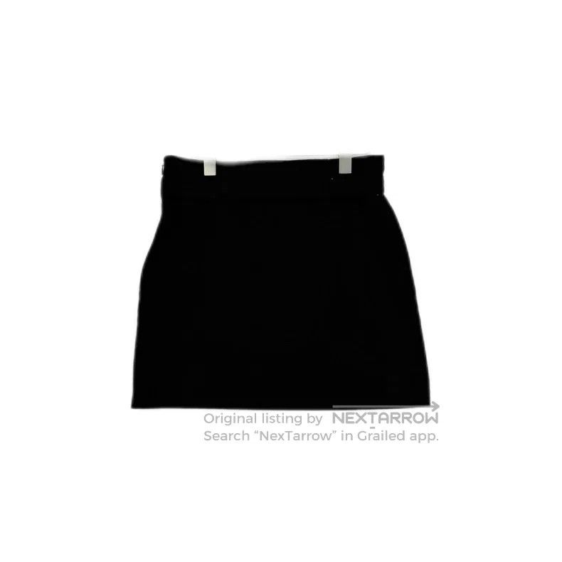 Prada Prada SizeS Black metallic button skirt Size 42" / US 20 - 2 Thumbnail
