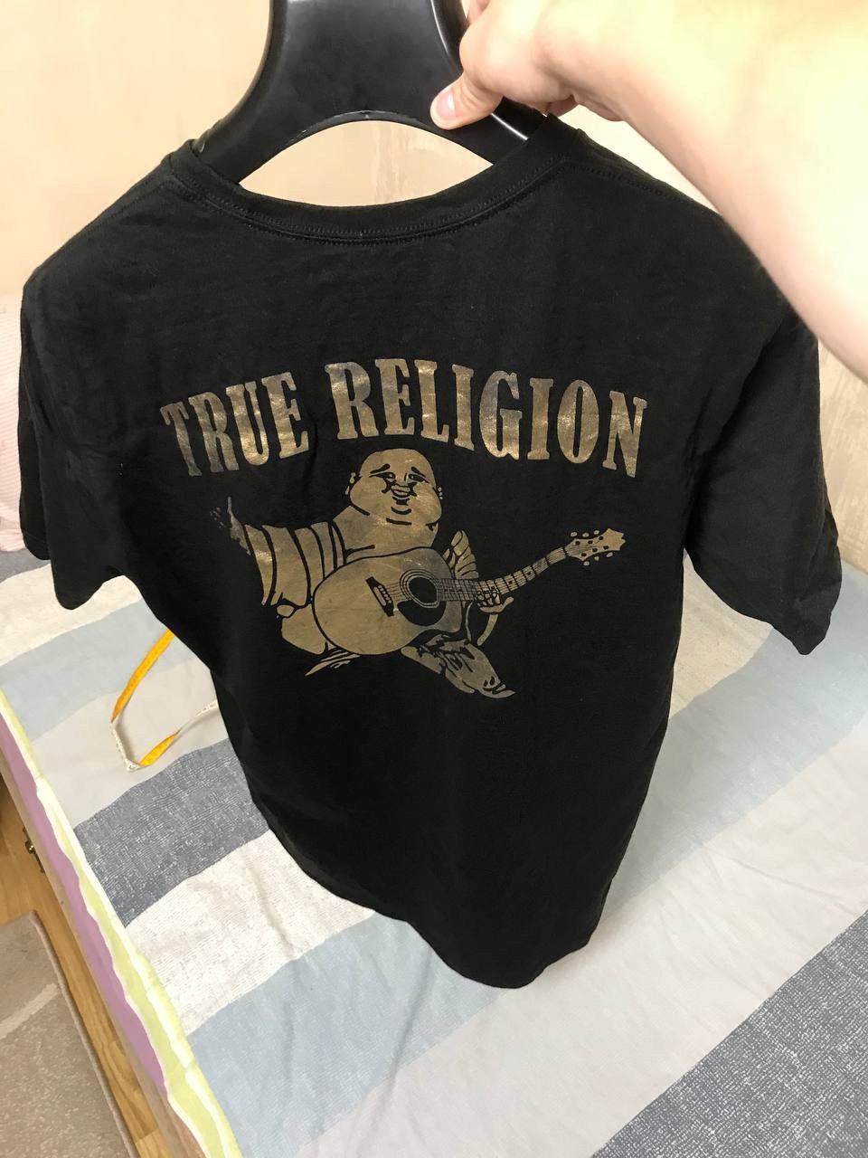 True Religion 🔥 True Religion Vintage Tee Big Logo Faded Black T Shirt Y2K Size US L / EU 52-54 / 3 - 6 Thumbnail