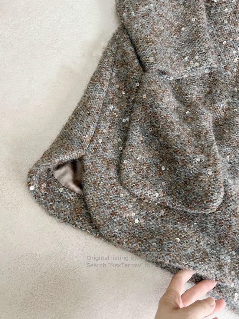Brunello Cucinelli Brunello Cucinelli Sequin Cashmere Mohair Overcoat Size M / US 6-8 / IT 42-44 - 3 Thumbnail