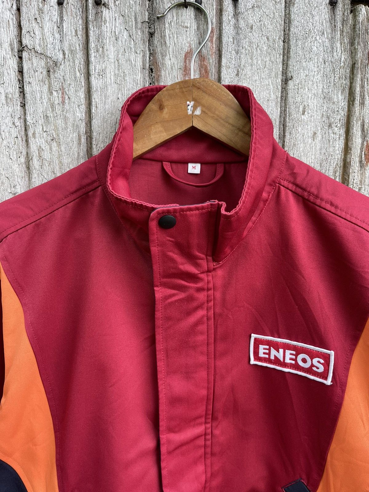 Japanese Brand Japanese ENEOS Red Workwear Jacket Colorblock Uniform Style Size US M / EU 48-50 / 2 - 2 Thumbnail