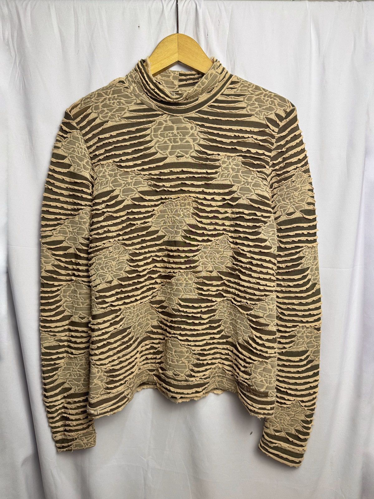 20471120 × Beauty Beast × Japanese Brand Japanese Biangca Zigzag Mesh Long Sleeve Size US S / EU 44-46 / 1 - 1 Thumbnail