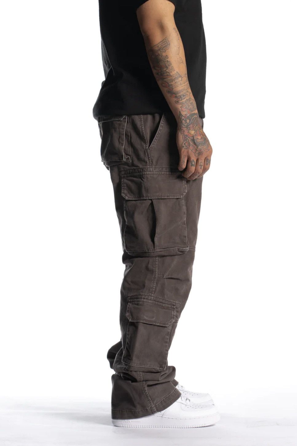 Mintcrew Wide leg utility cargo pants trousers brown size 30 Size US 30 / EU 46 - 3 Thumbnail