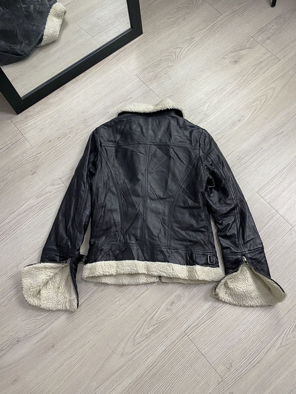 If Six Was Nine × Japanese Brand × Le Grande Bleu (L.G.B.) 2000s Black number bondage leather cropped jacket lgb style Size US S / EU 44-46 / 1 - 6 Thumbnail