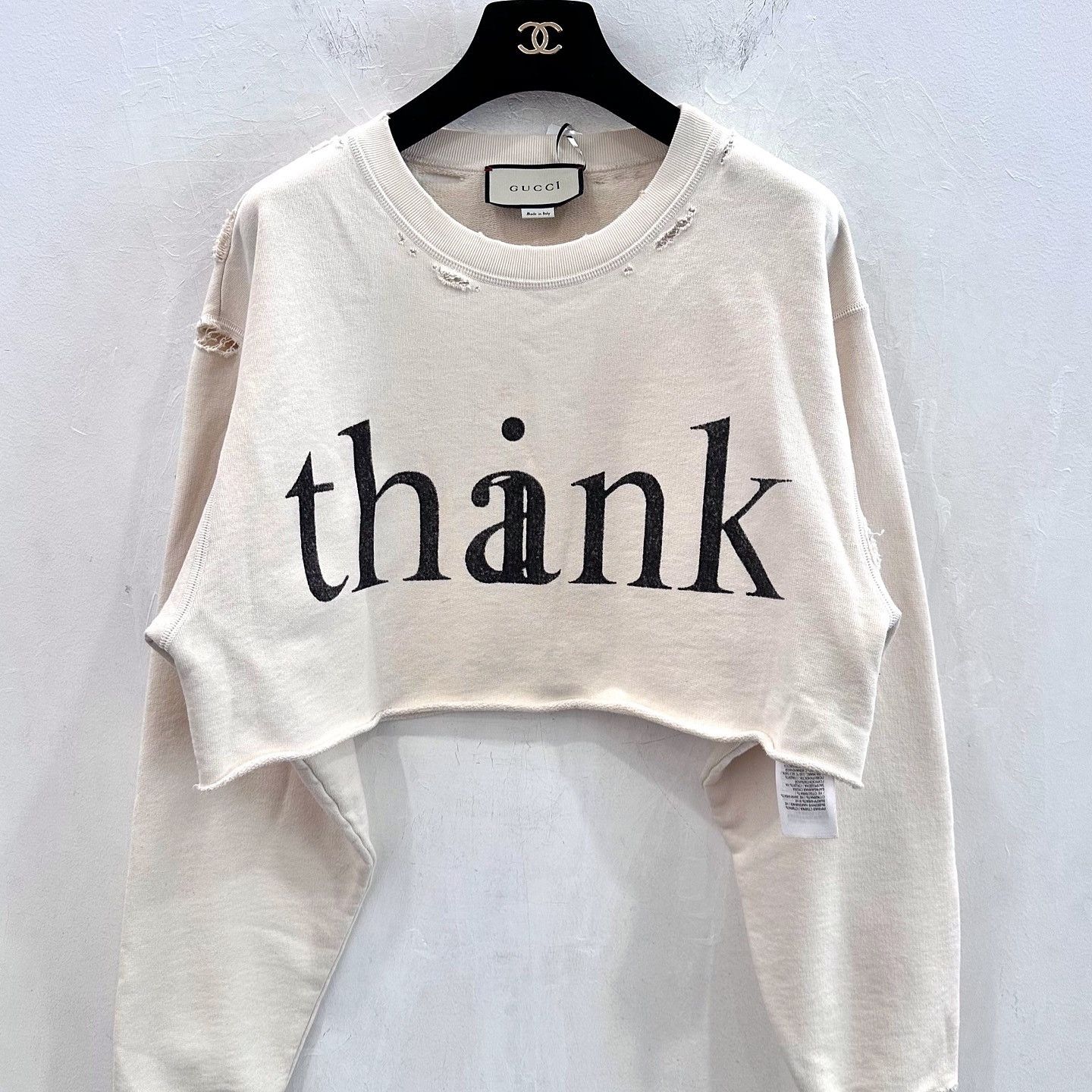 Gucci Gucci Thank Christopher Wool Sweatshirt Size XS | Grailed