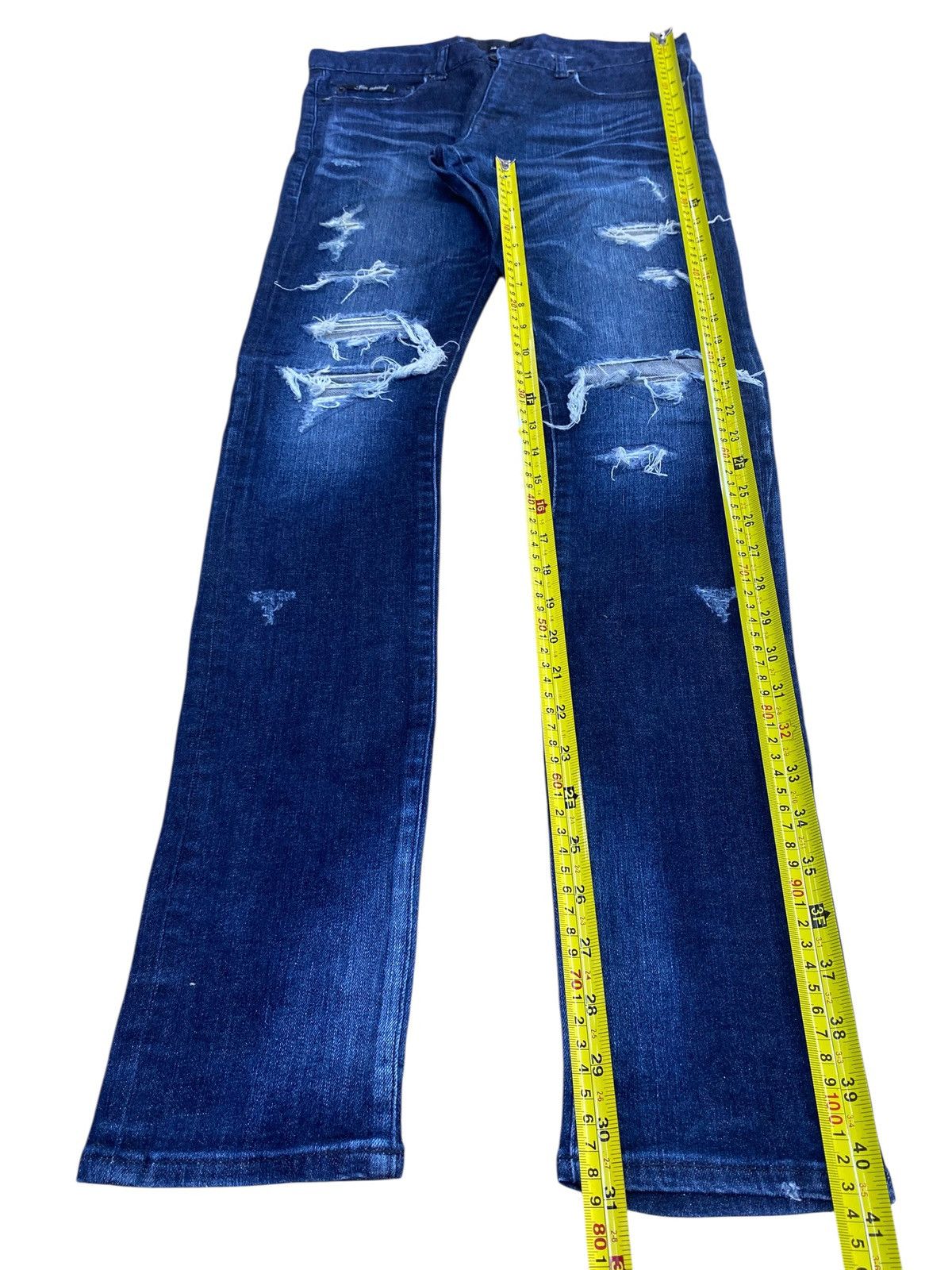 Other Luv Maison Dark Faded Wash Distressed Style Skinny Jeans Size US 30 / EU 46 - 7 Thumbnail