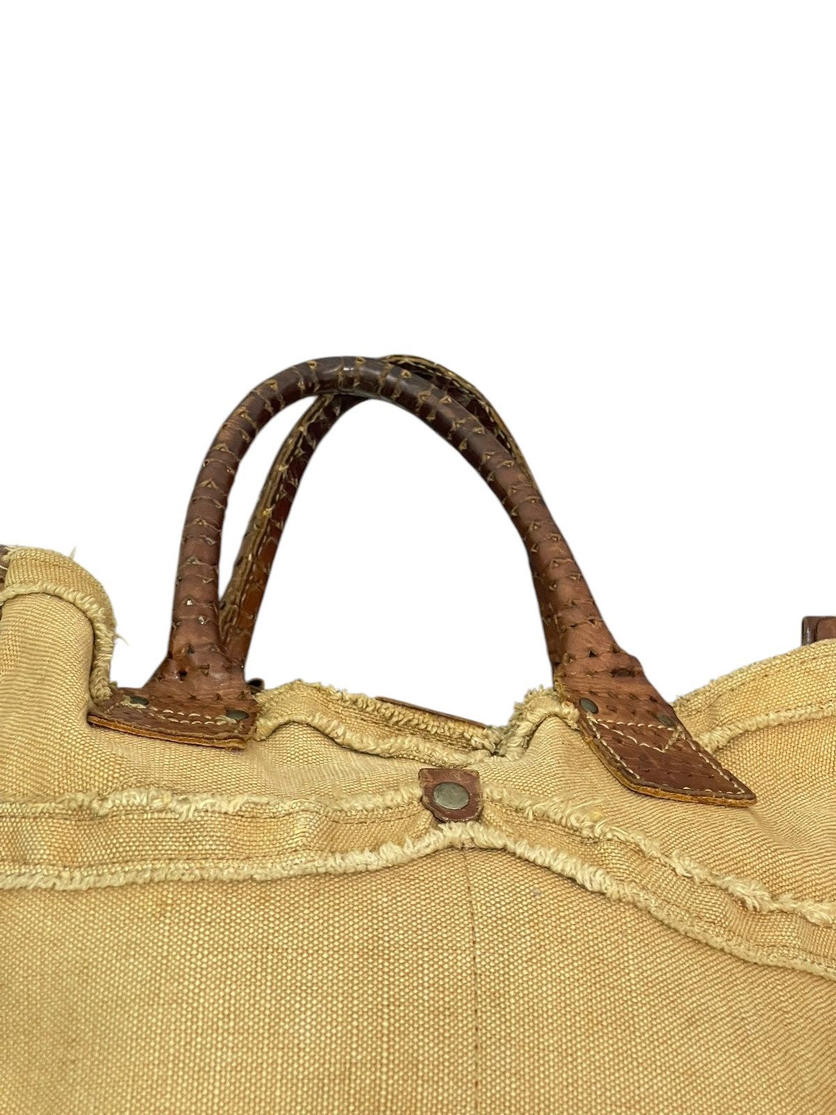 Genuine Leather Leather Cotton Duck Compora Japan Cute Tote Bag 1🟩4 Size ONE SIZE - 10 Thumbnail