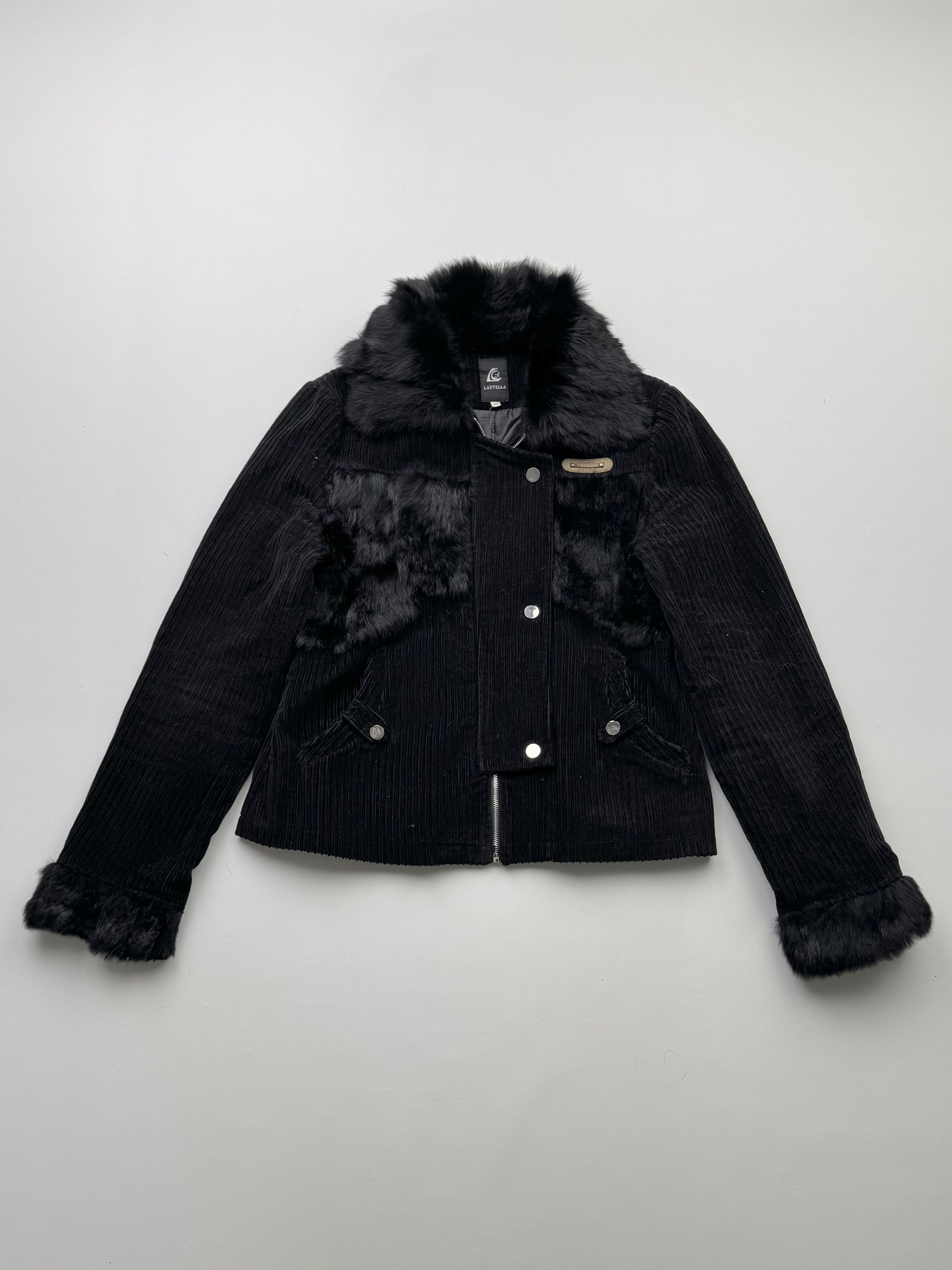 Japanese Brand Vintage Cropped Jacket With Real Fur Details B729(V199)E2 Size S / US 4 / IT 40 - 1 Thumbnail