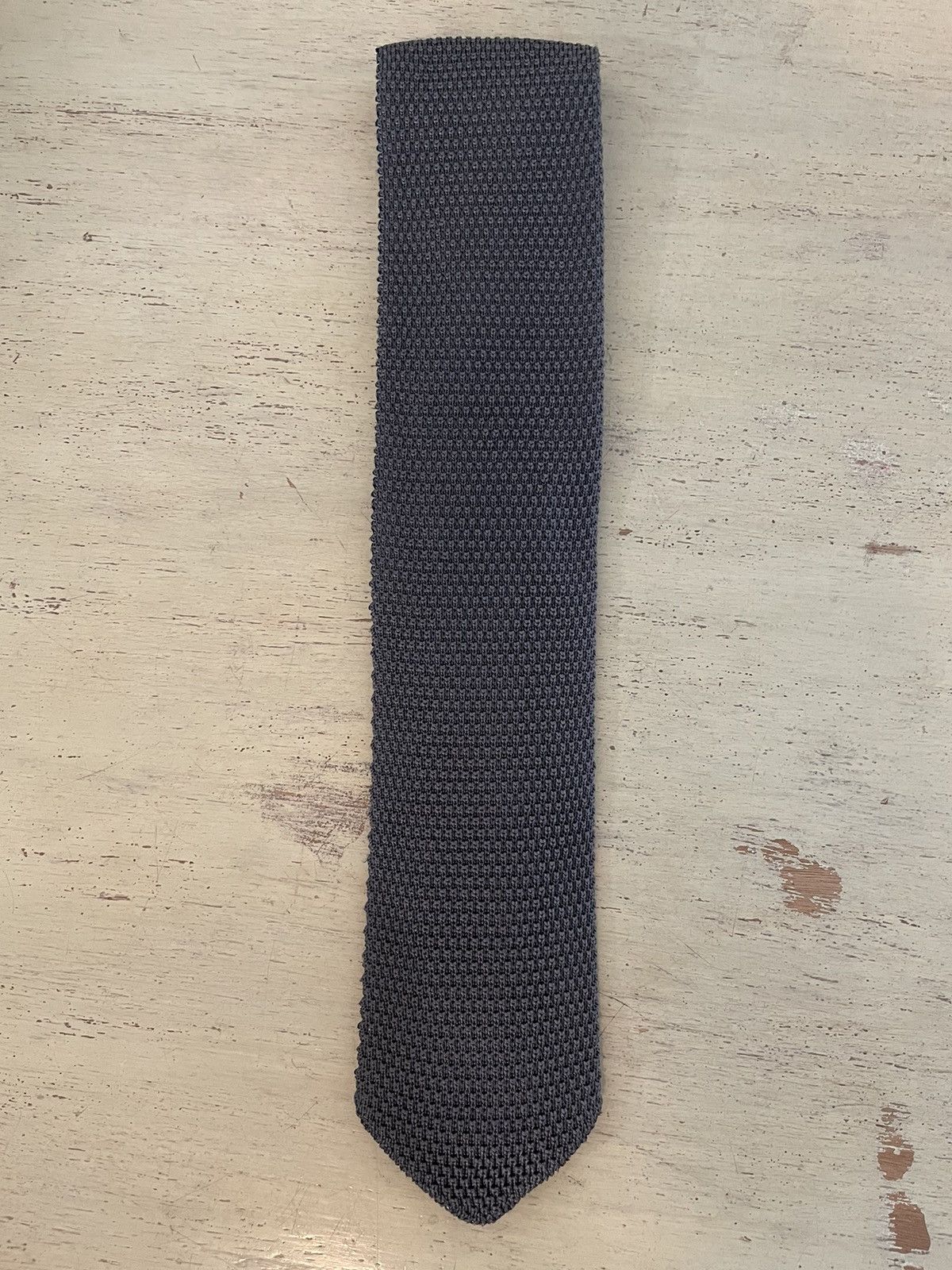 Tom Ford Knitted Silk Tie in Gray Size ONE SIZE - 2 Thumbnail
