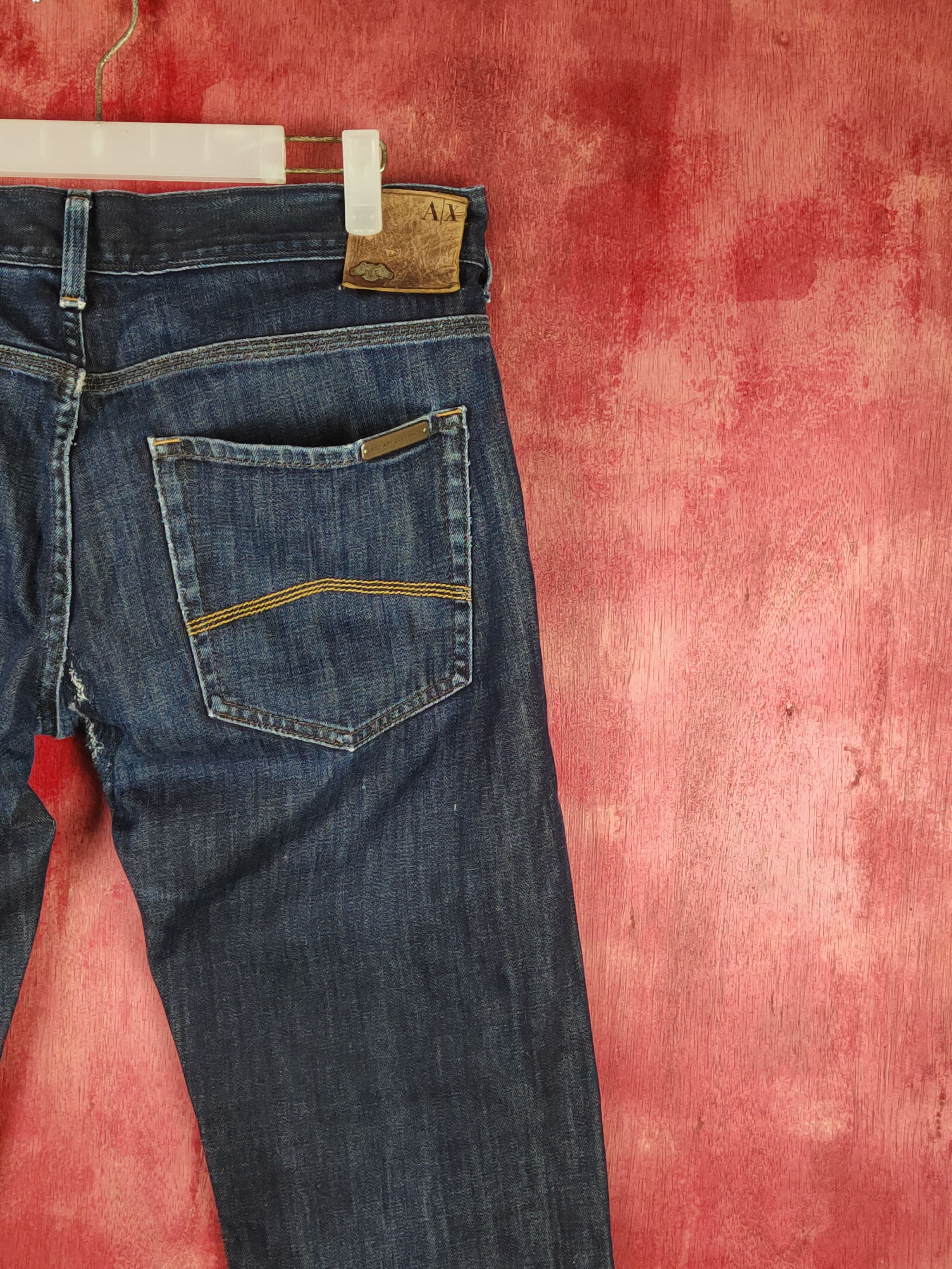 Armani Exchange Armani Exchange Dark Blue distressed jeans Denim #S1621 Size US 33 - 13 Thumbnail