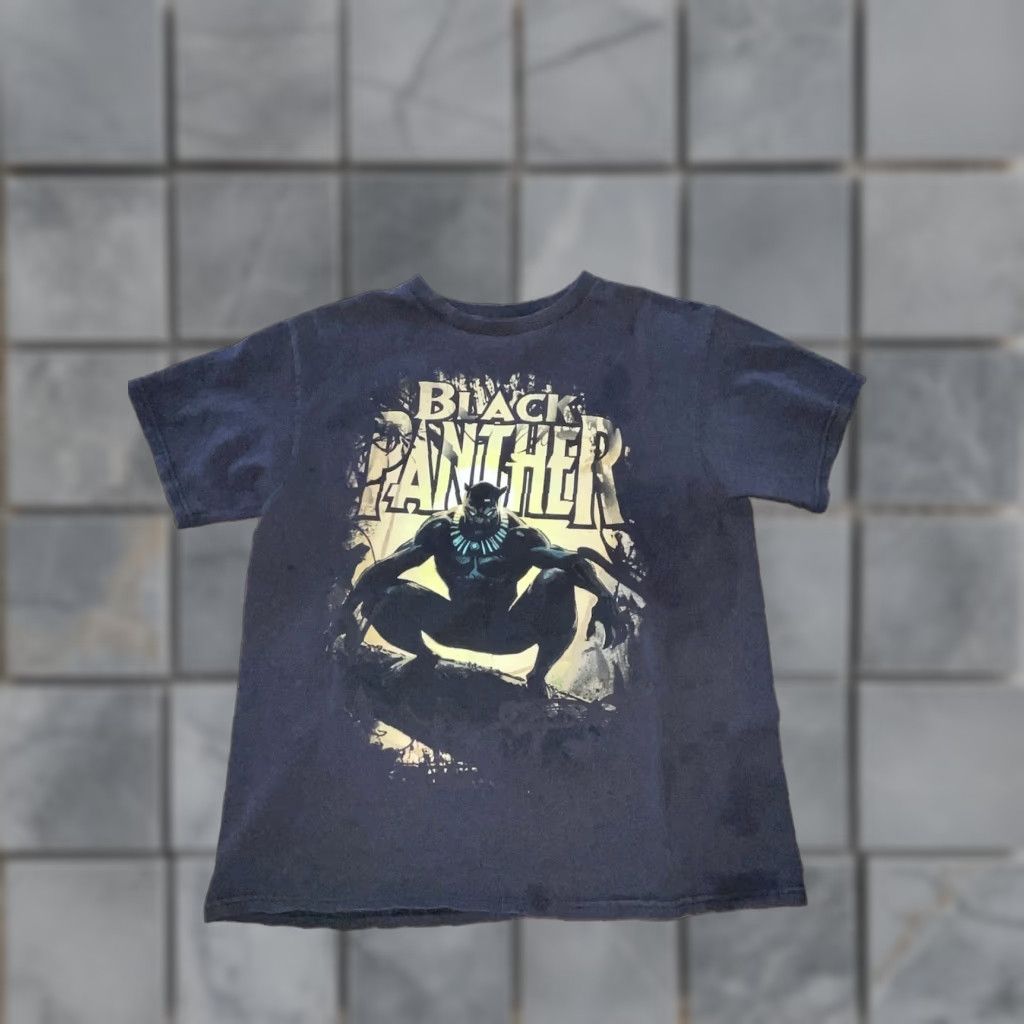 Vintage Disney Marvel Black Panther T-Shirt Large L Mens Black 10/12 Comics Nerd Shirt Size US L / EU 52-54 / 3 - 1 Thumbnail